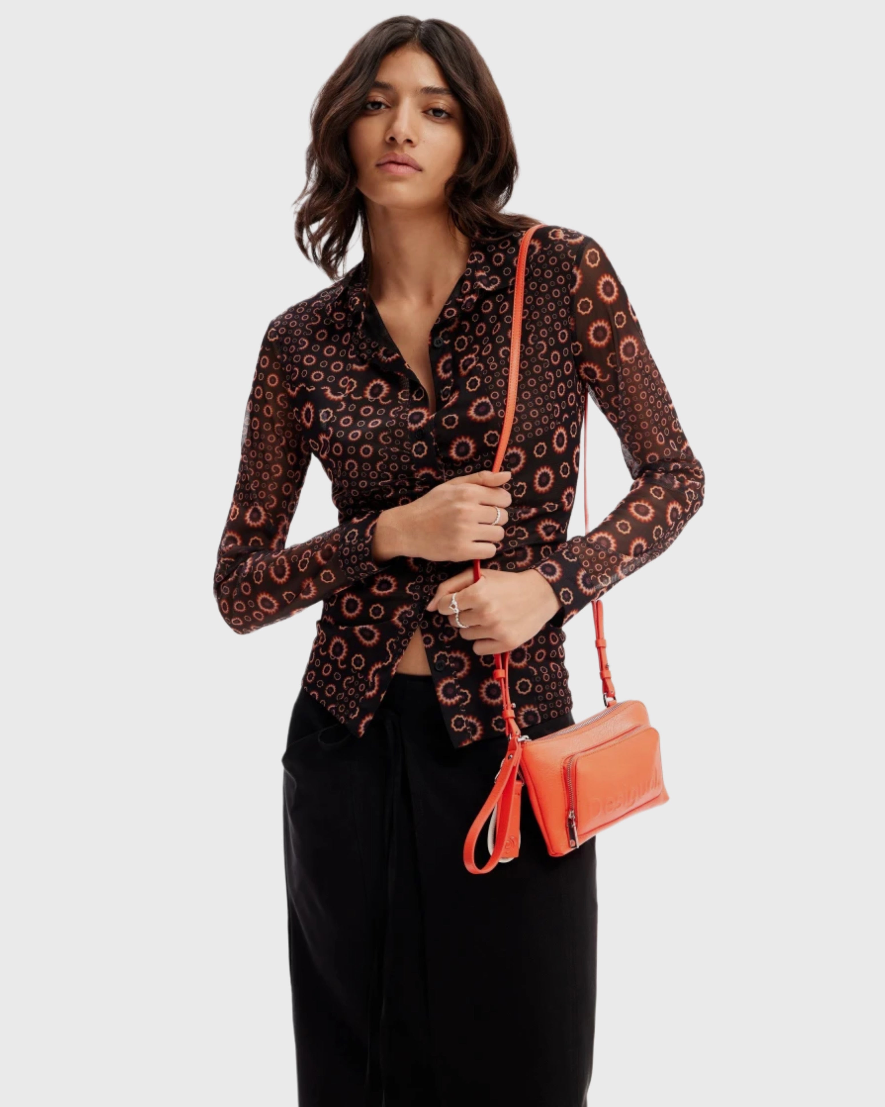 Дамска кросбоди чанта Women's crossbody bag Desigual 24SAYP01 7009 Orange