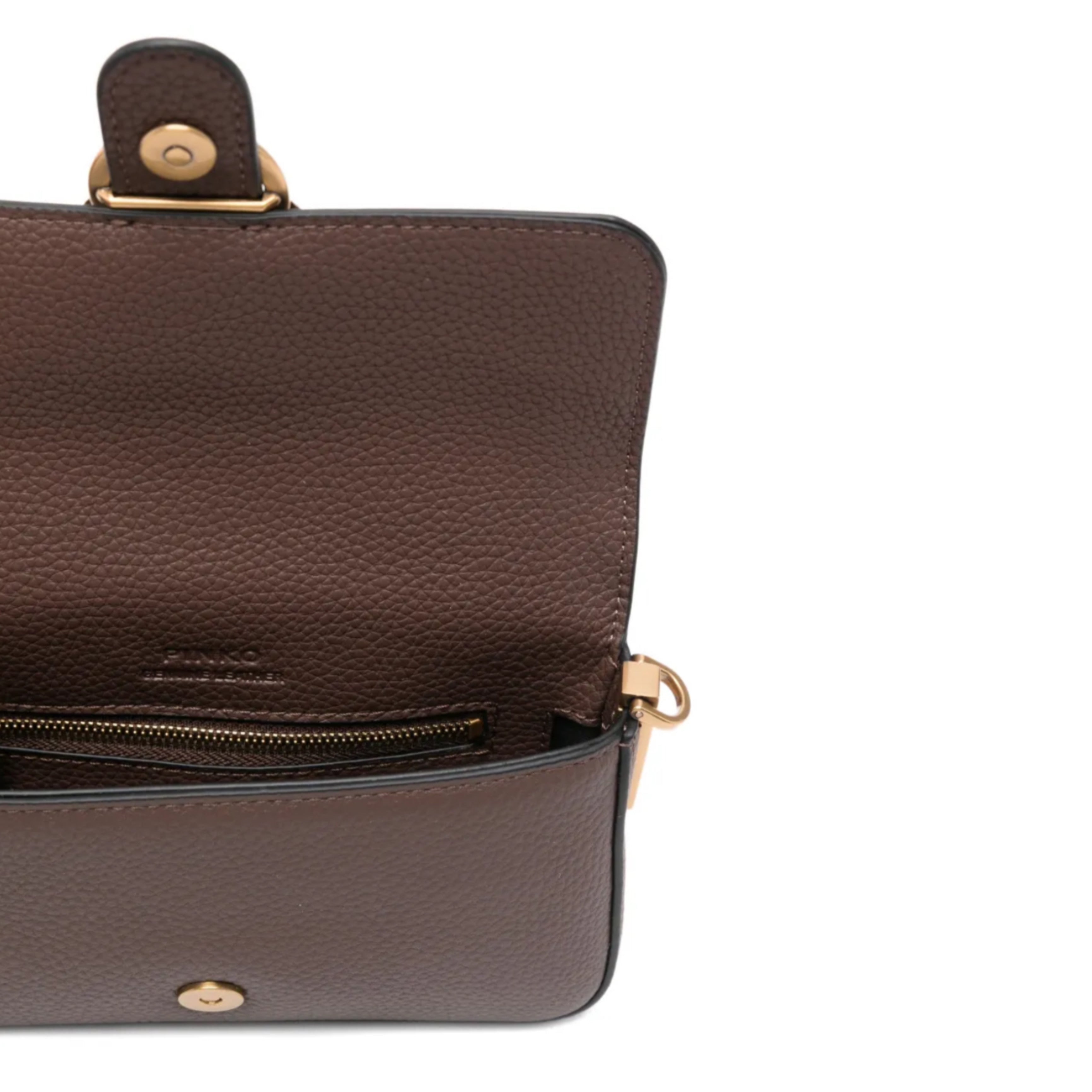 Дамска чанта за рамо от естествена кожа Women’s shoulder bag PINKO LOVE ONE MINI SLOUCHY FL BOTTALATO SOFT 104340A2OXL86Q inside view