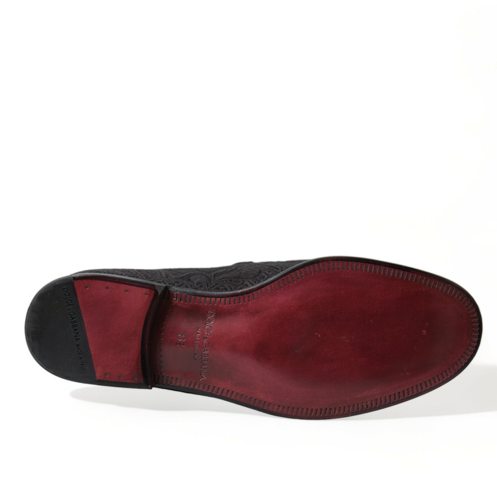 Dolce & Gabbana Elegant Black Brocade Men Loafers