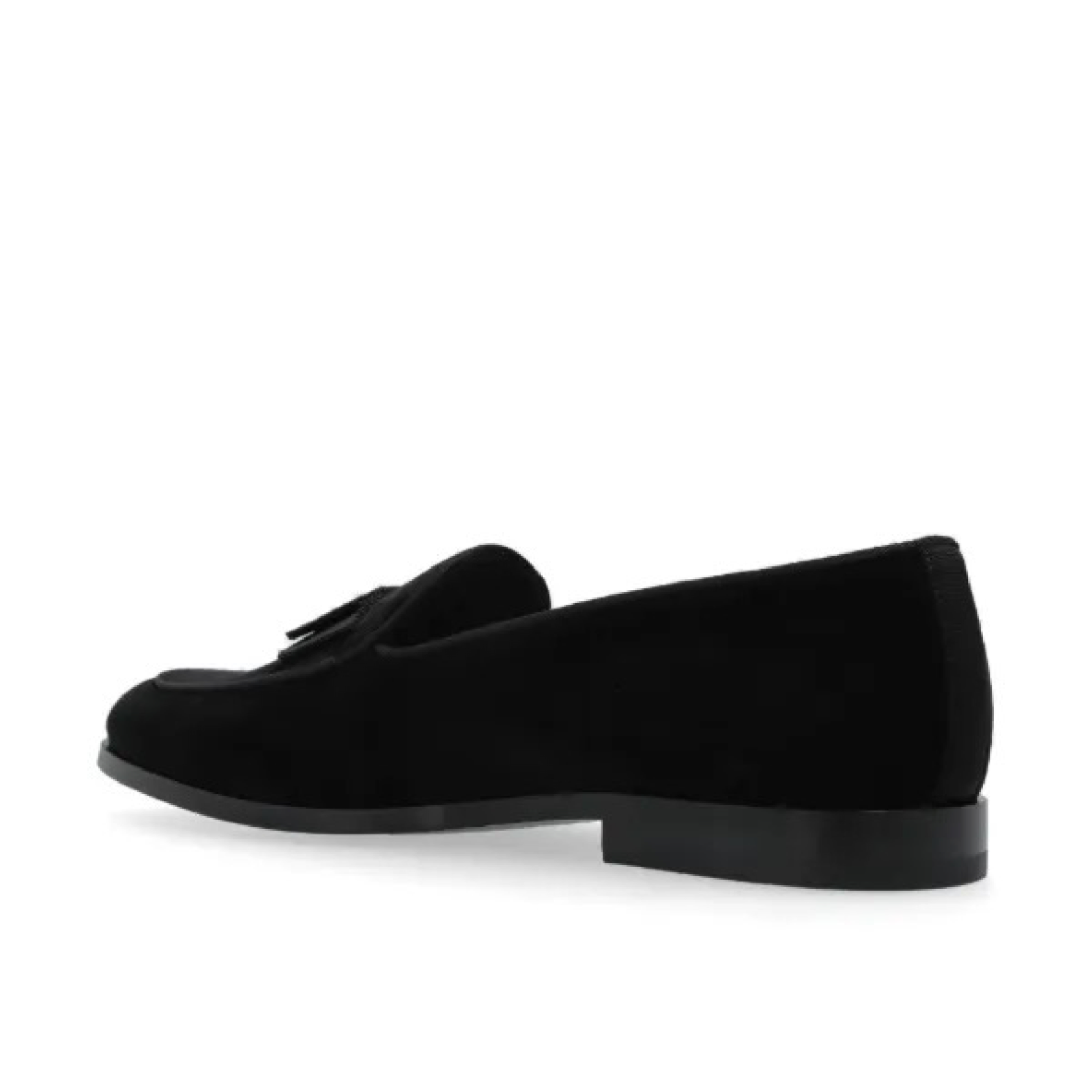 Dolce & Gabbana Black Velvet Men Loafers A50679 A680088 0999 Medial View