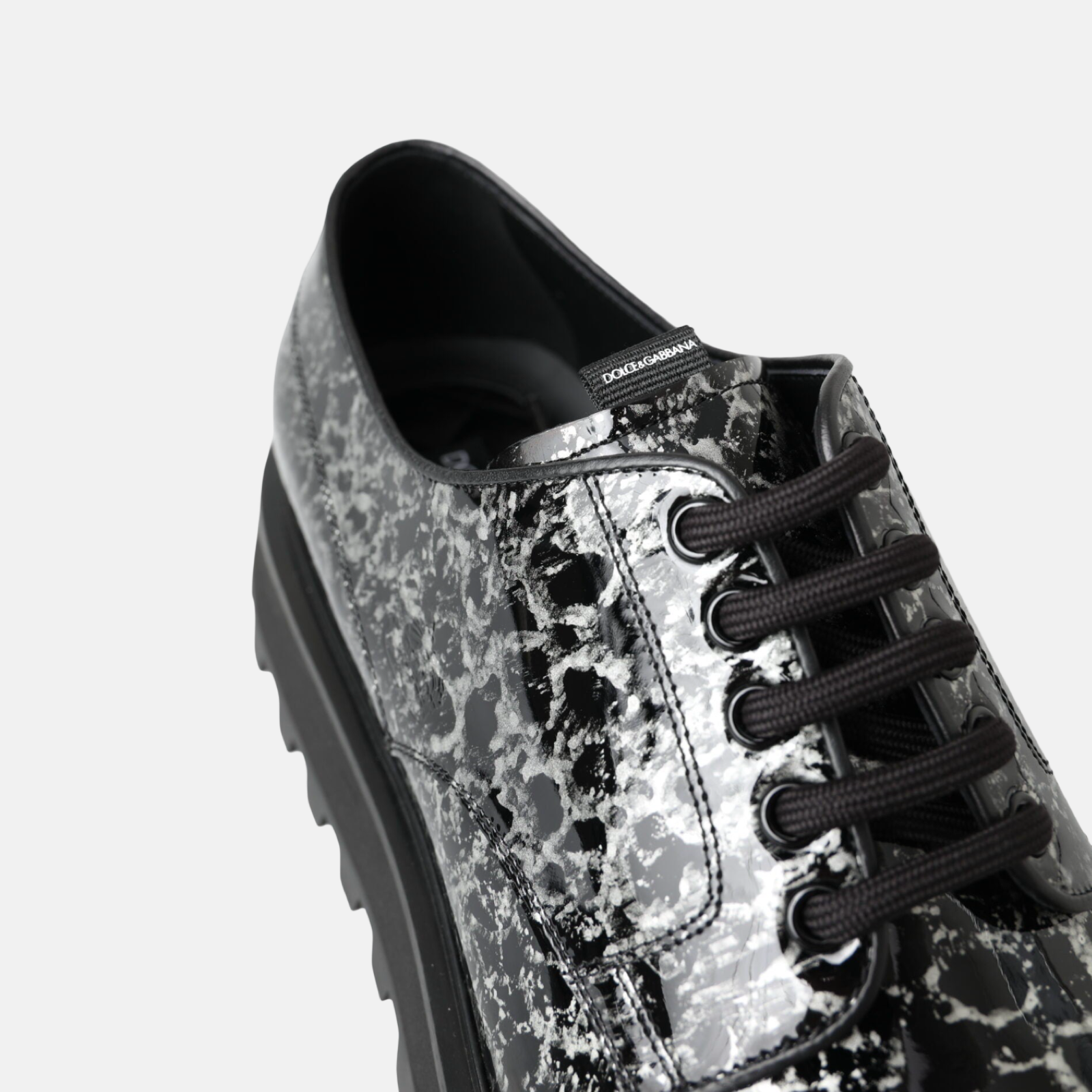 Dolce & Gabbana Two-Tone Men Derby Shoes Close-Up