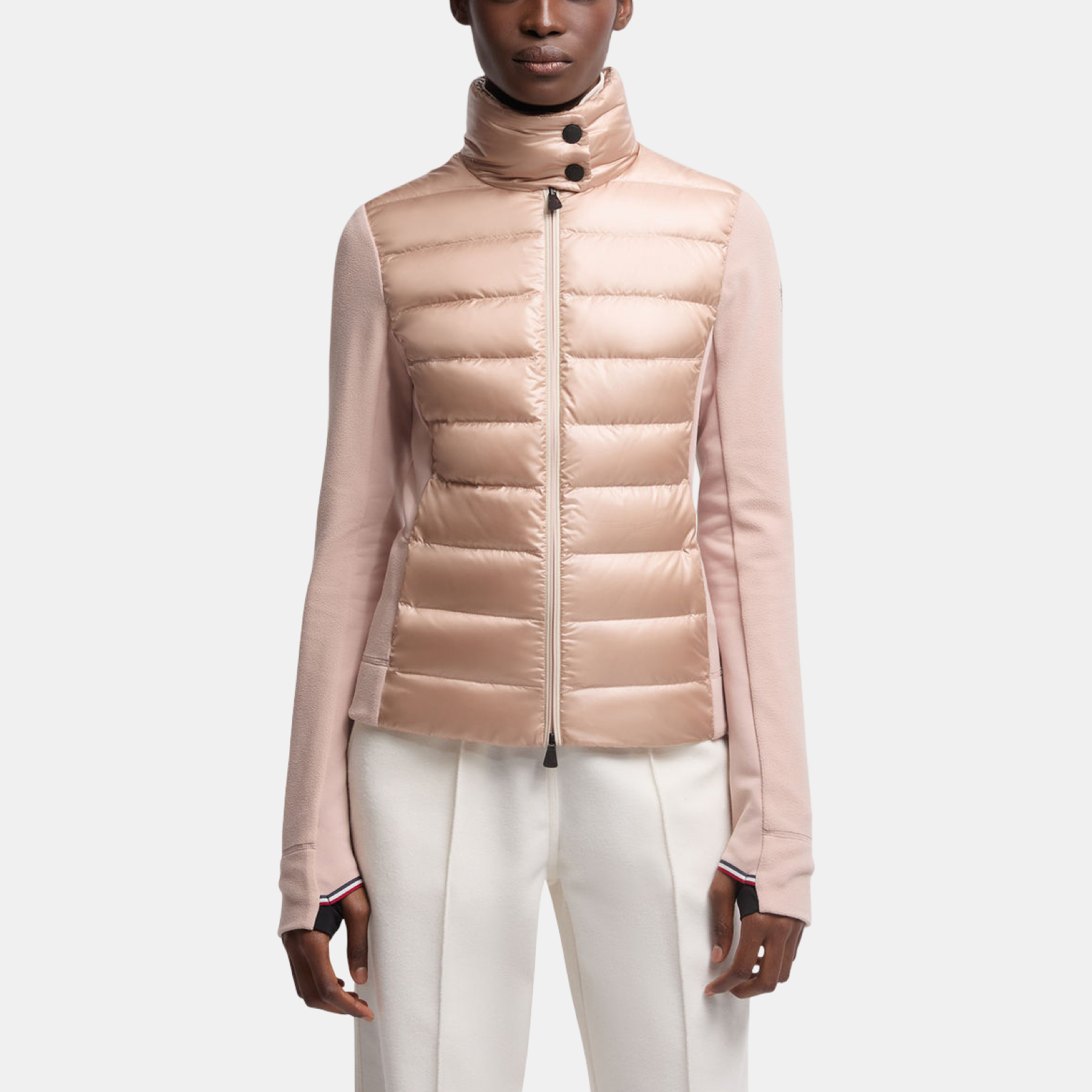 Moncler Grenoble Padded Zip-Up Women Sweatshirt K20988G 000178 0093 Front View