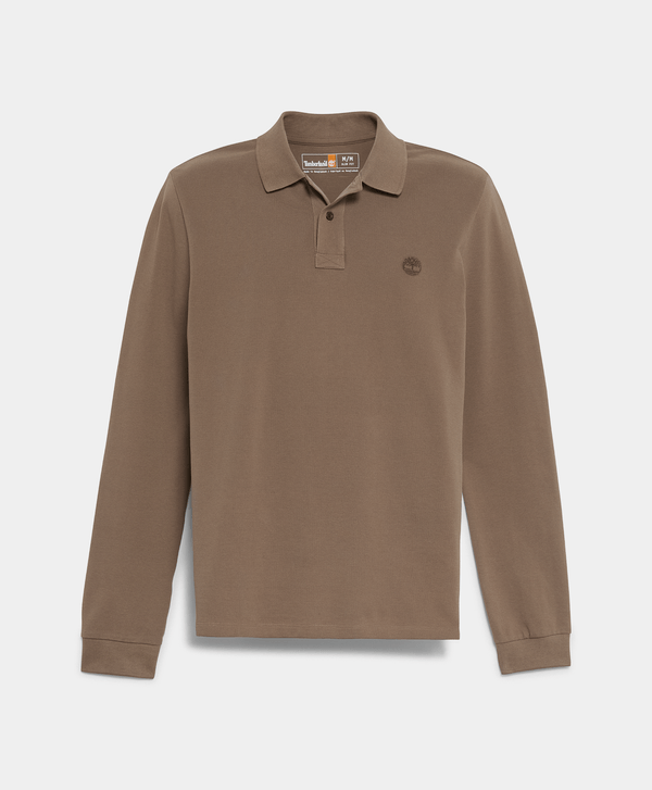 Мъжка поло блуза Men’s long sleeved polo shirt Timberland TB0A6VY6BK0 Brown front view