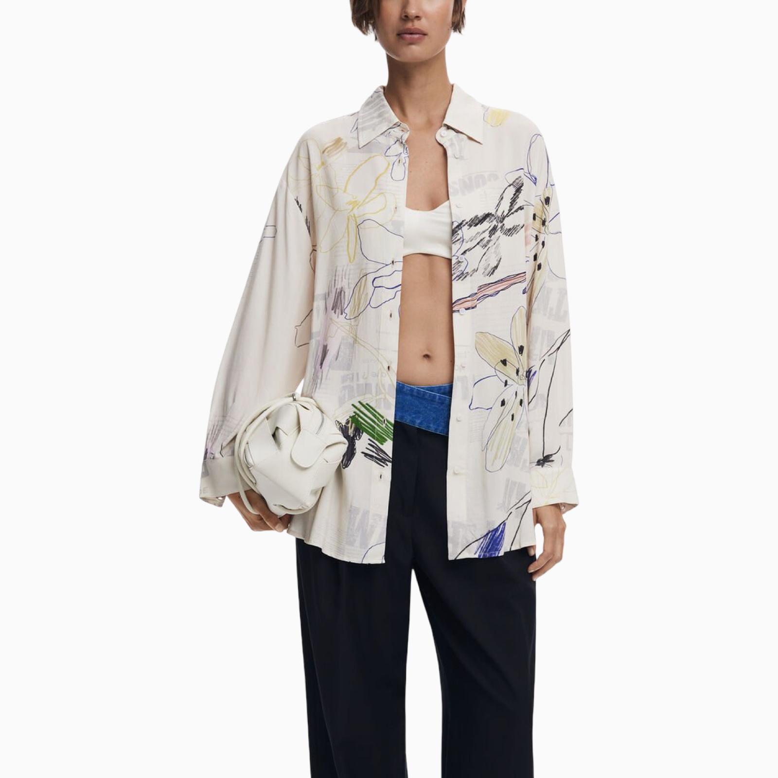 Дамска риза Desigual Shirt 25WWCW14 Front View