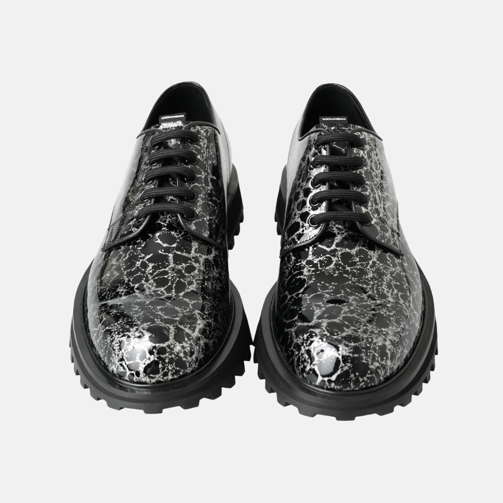 Dolce & Gabbana Two-Tone Men Derby Shoes Top View