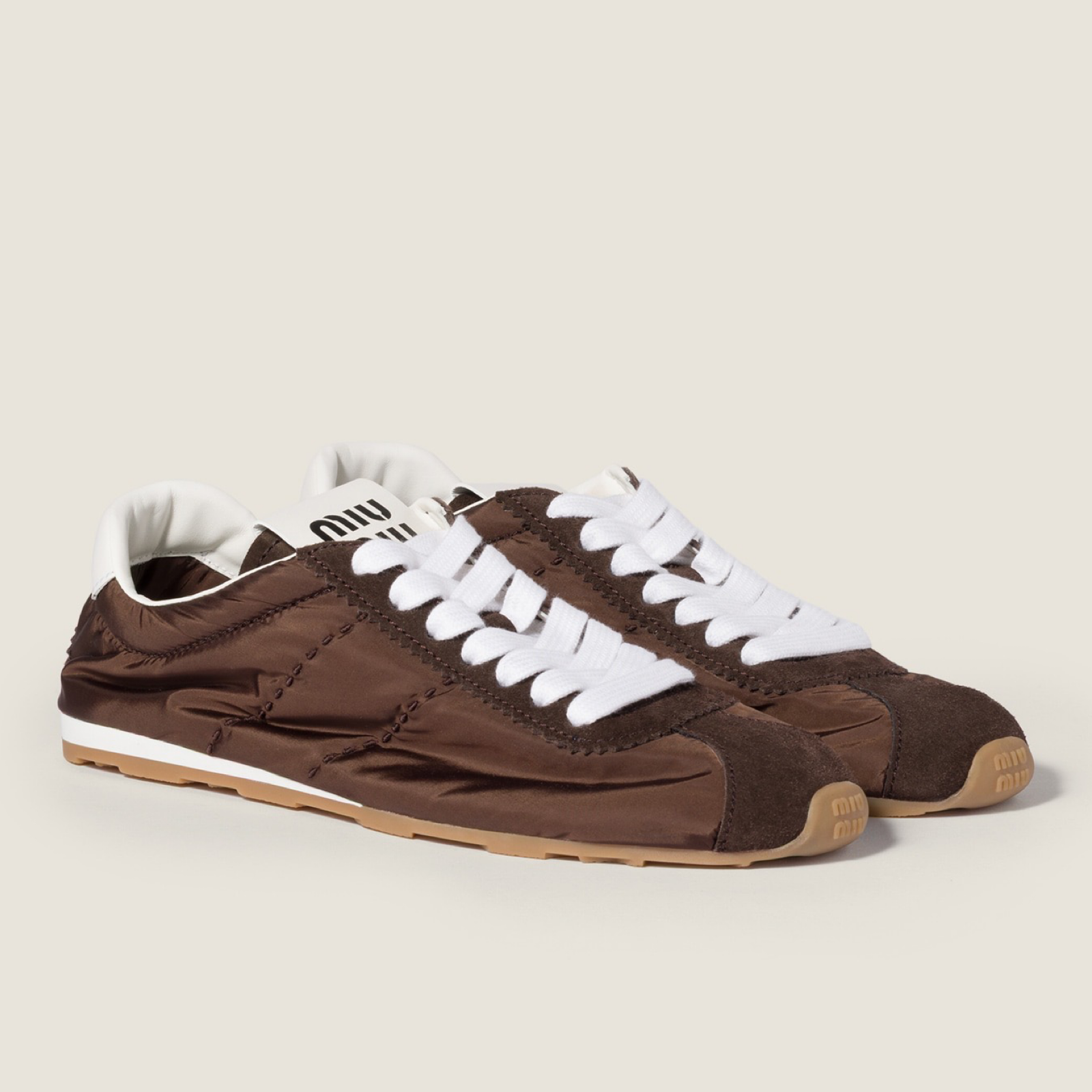 Miu Miu Plume Sneakers 5E114EFD005D7CF0038 Medial View