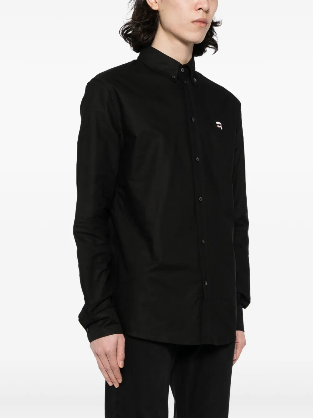 Мъжка риза в черно Men’s shirt Karl Lagerfeld Ikonik 2.0 230M1600 999 Black