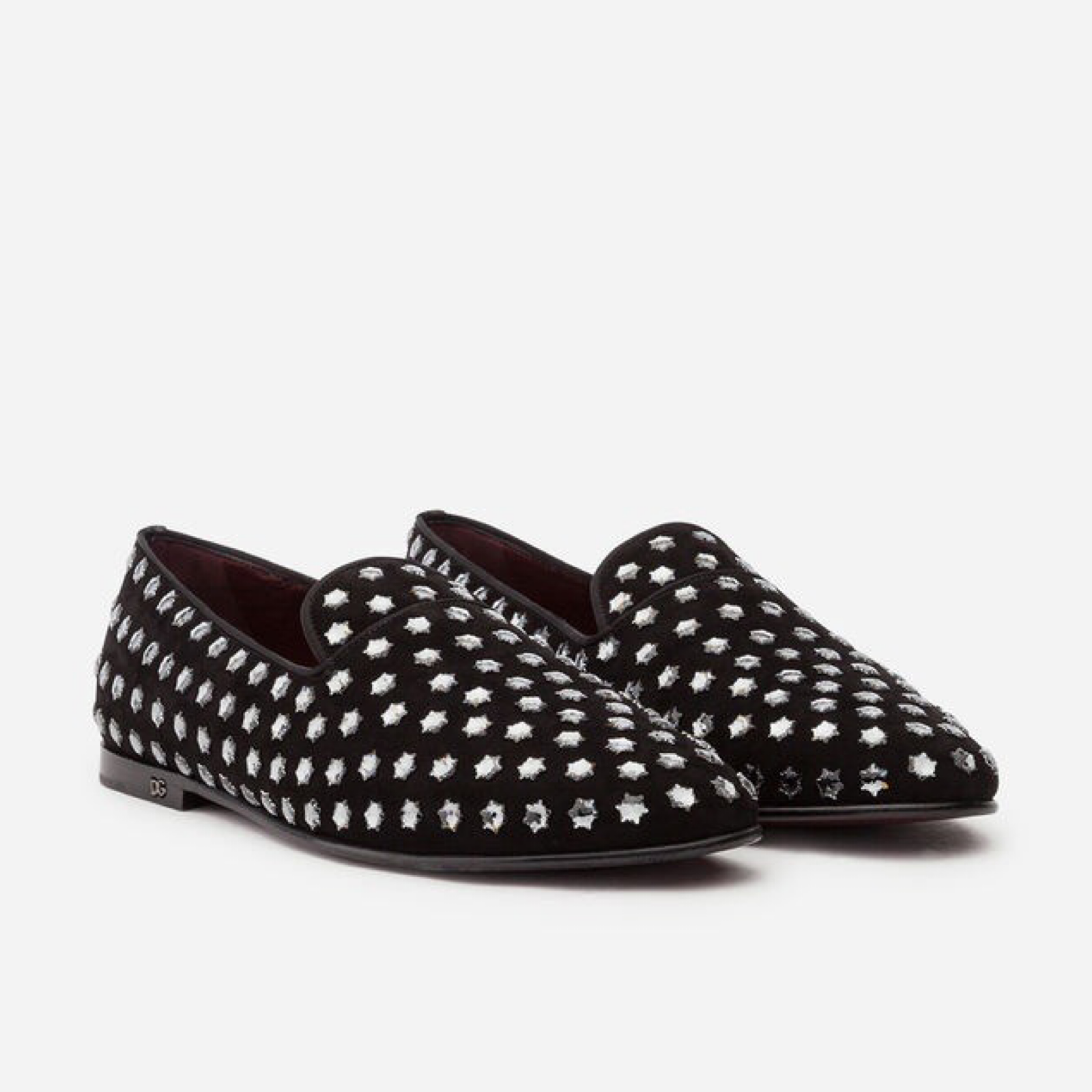 Мъжки мокасини Dolce & Gabbana Crystal Embellished Men Loafers Medial View
