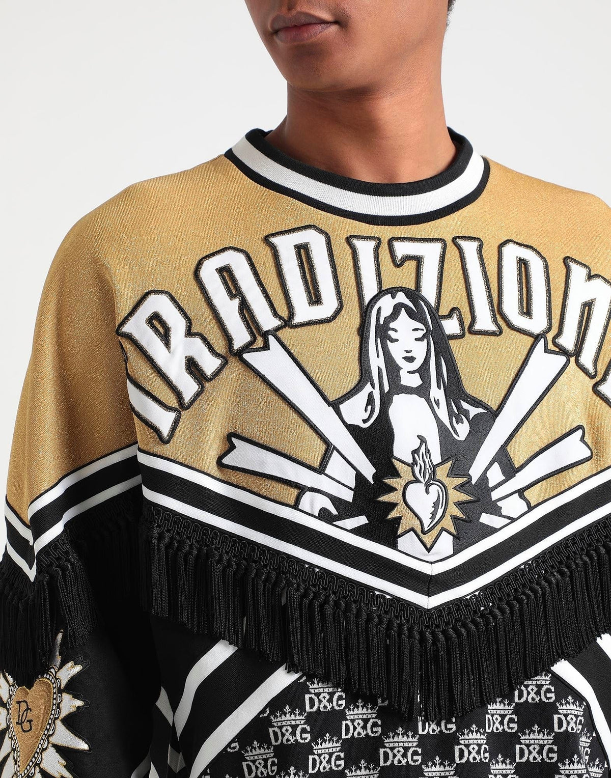Мъжка памучна блуза Men’s sweatshirt DOLCE & GABBANA G9NZ3Z G7RUO S9000 close up view
