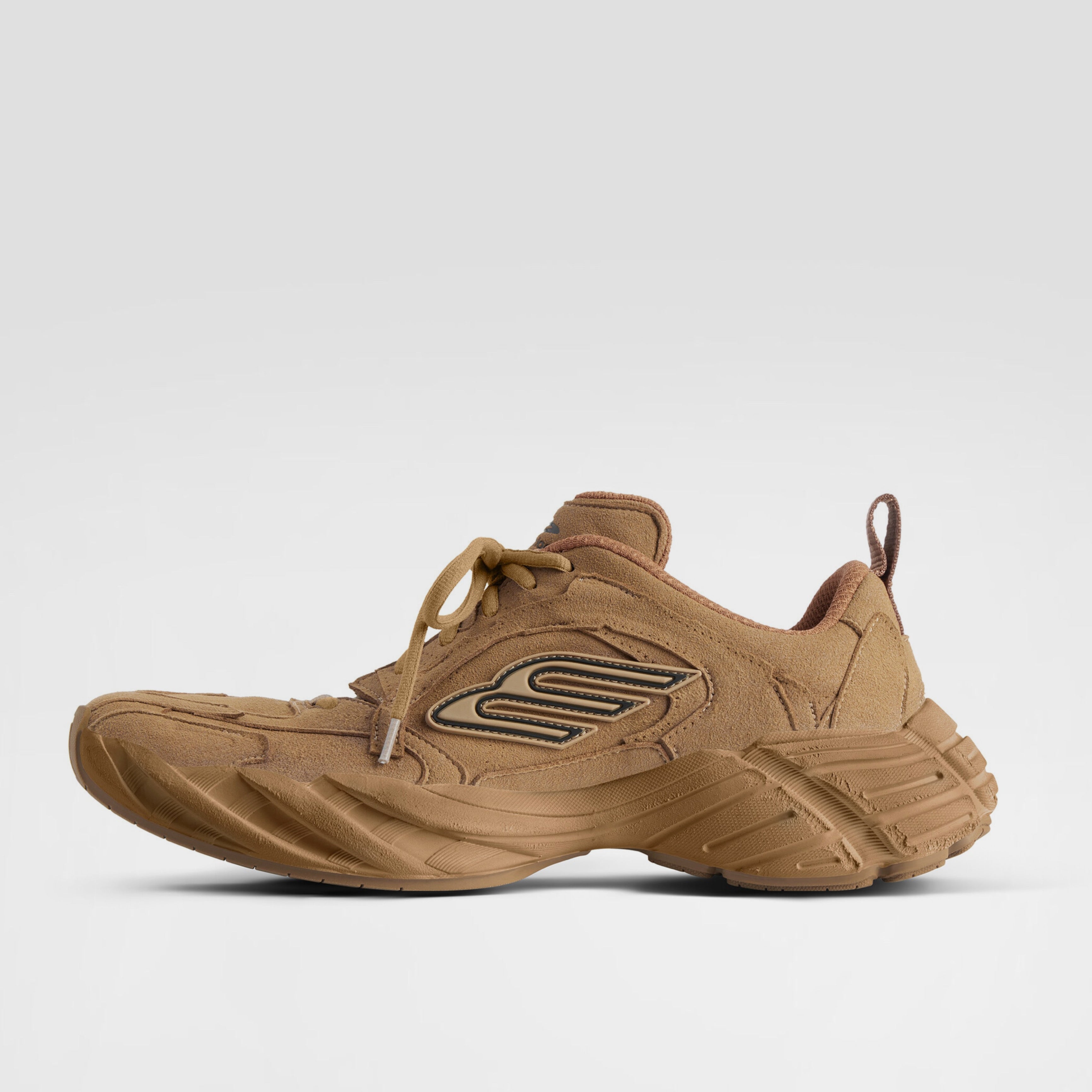 Мъжки кецове от велур Men’s sneakers Balenciaga Monday 825417WMNSS2200 Brown medial view