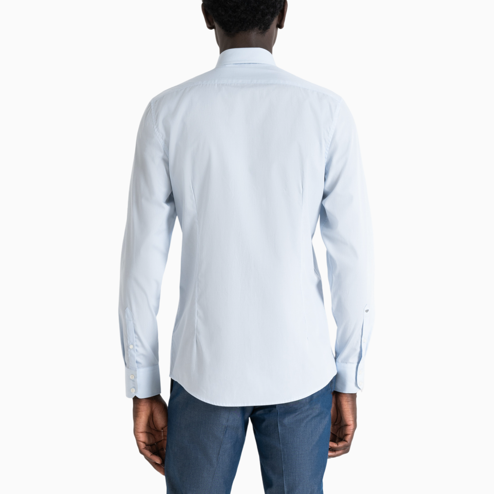 Мъжка светло синя риза Antony Morato Men Shirt MMSL00628-FA400078-7027 Back View