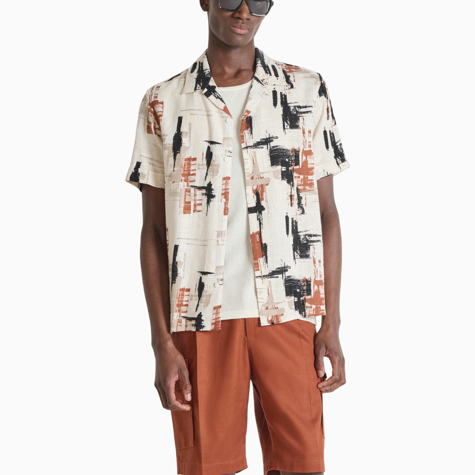 Мъжка лятна риза Antony Morato Men Shirt MMSS00189-FA430659-1021 Front View