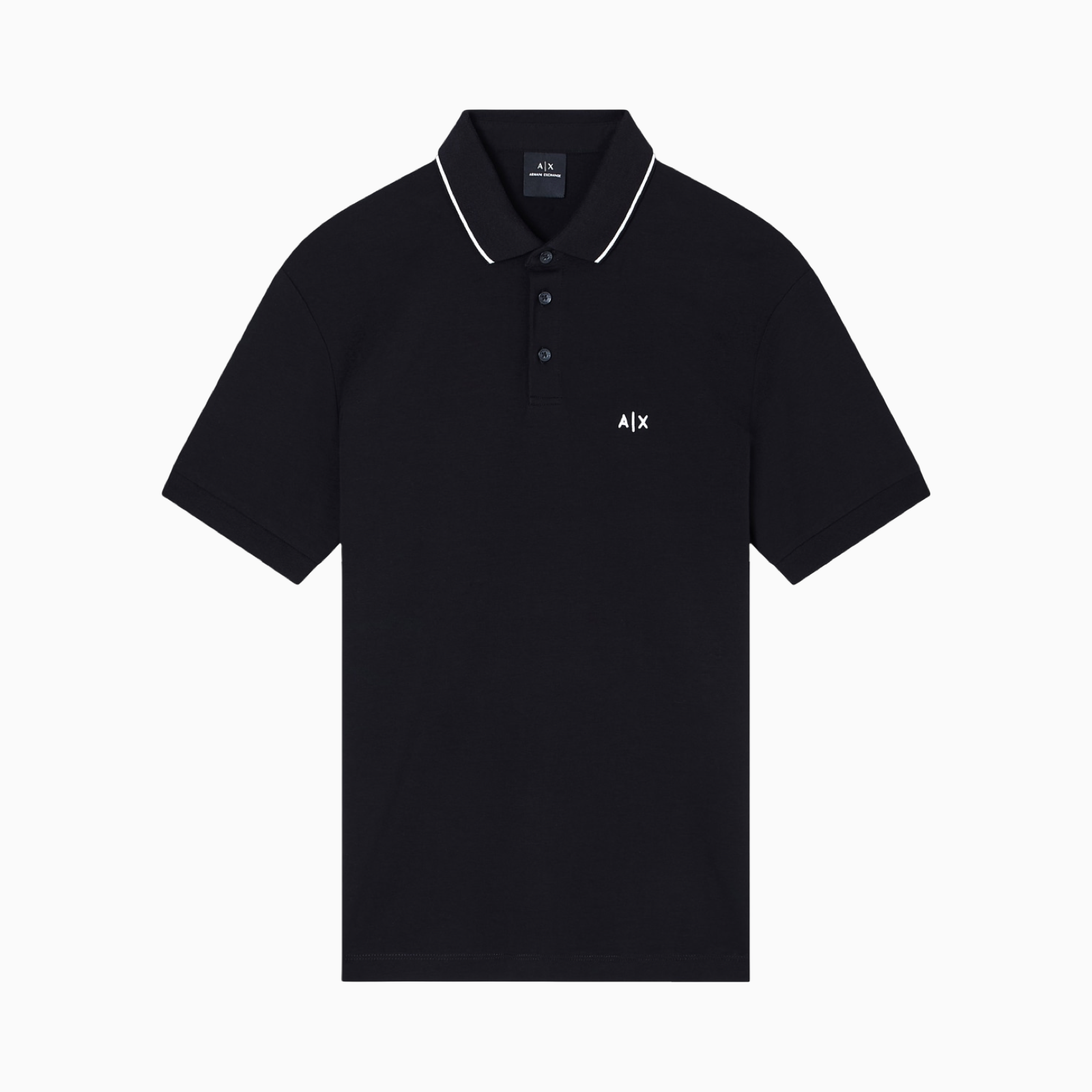 Мъжка черна поло тениска Armani Exchange Men Polo XM001289 AF10363 UC001 Front View