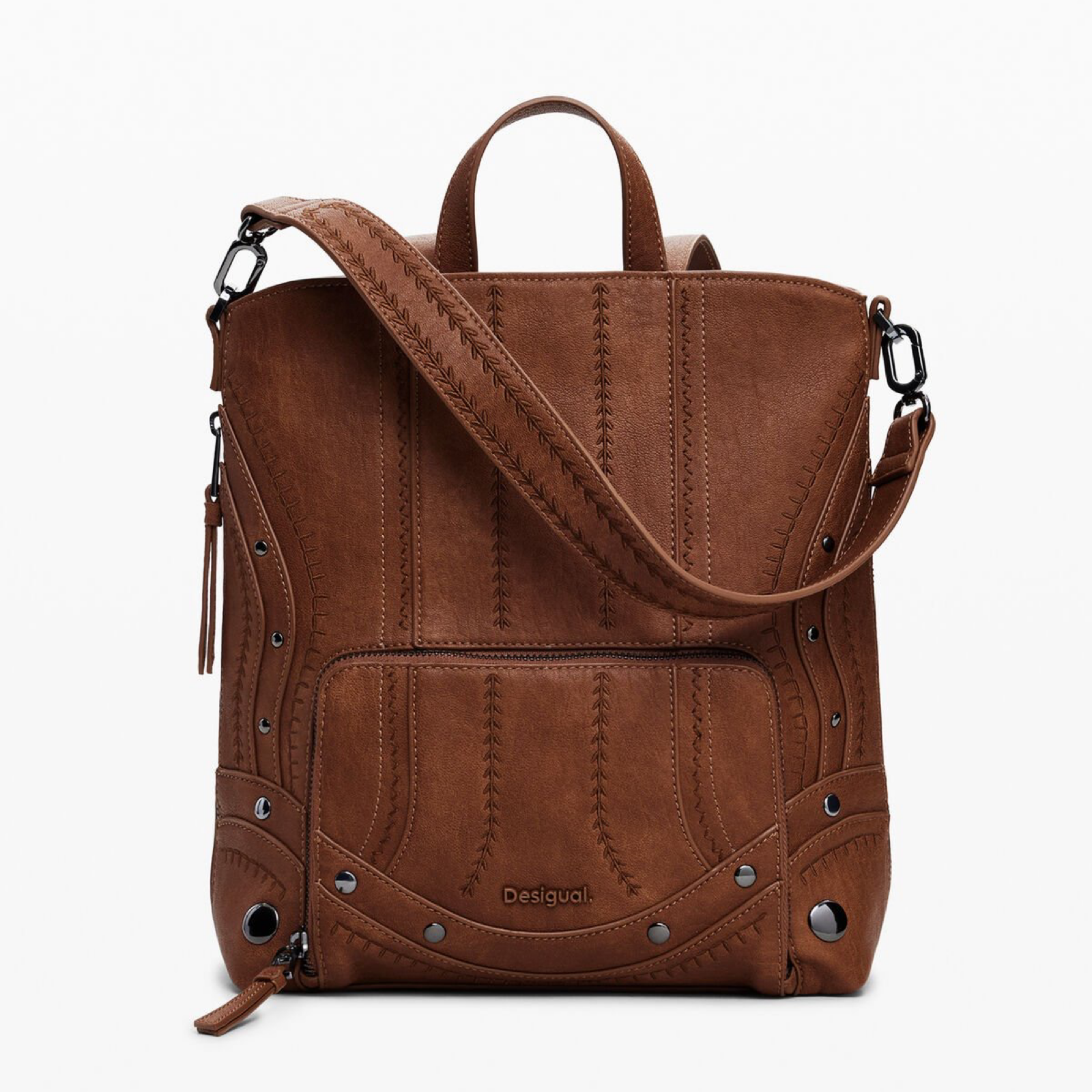 Дамска кафява раница Desigual Women Rucksack 25WAKP23 Front View
