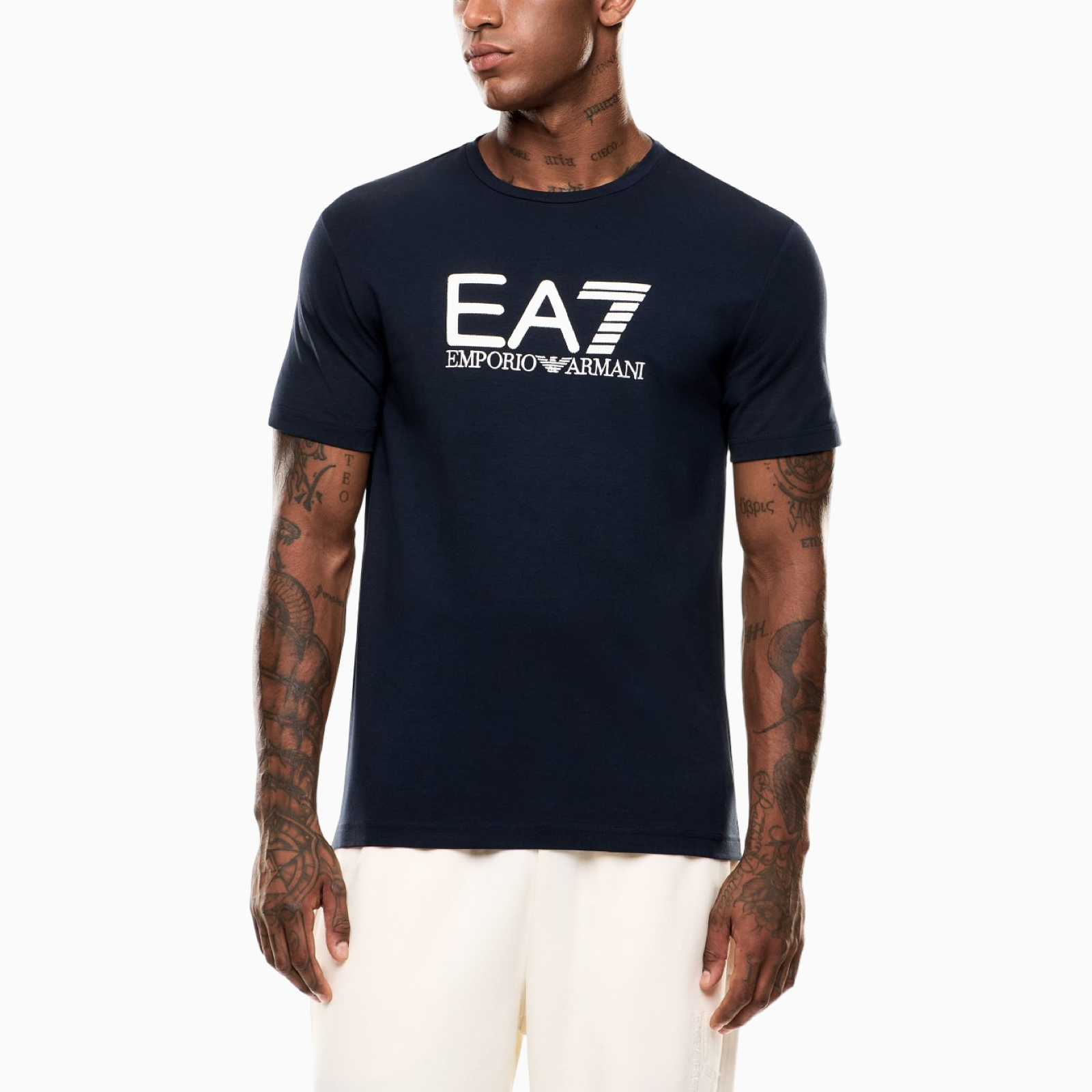 Мъжка синя тениска EA7 Emporio Armani Men T-shirt 7M000899 AF10373 Front View