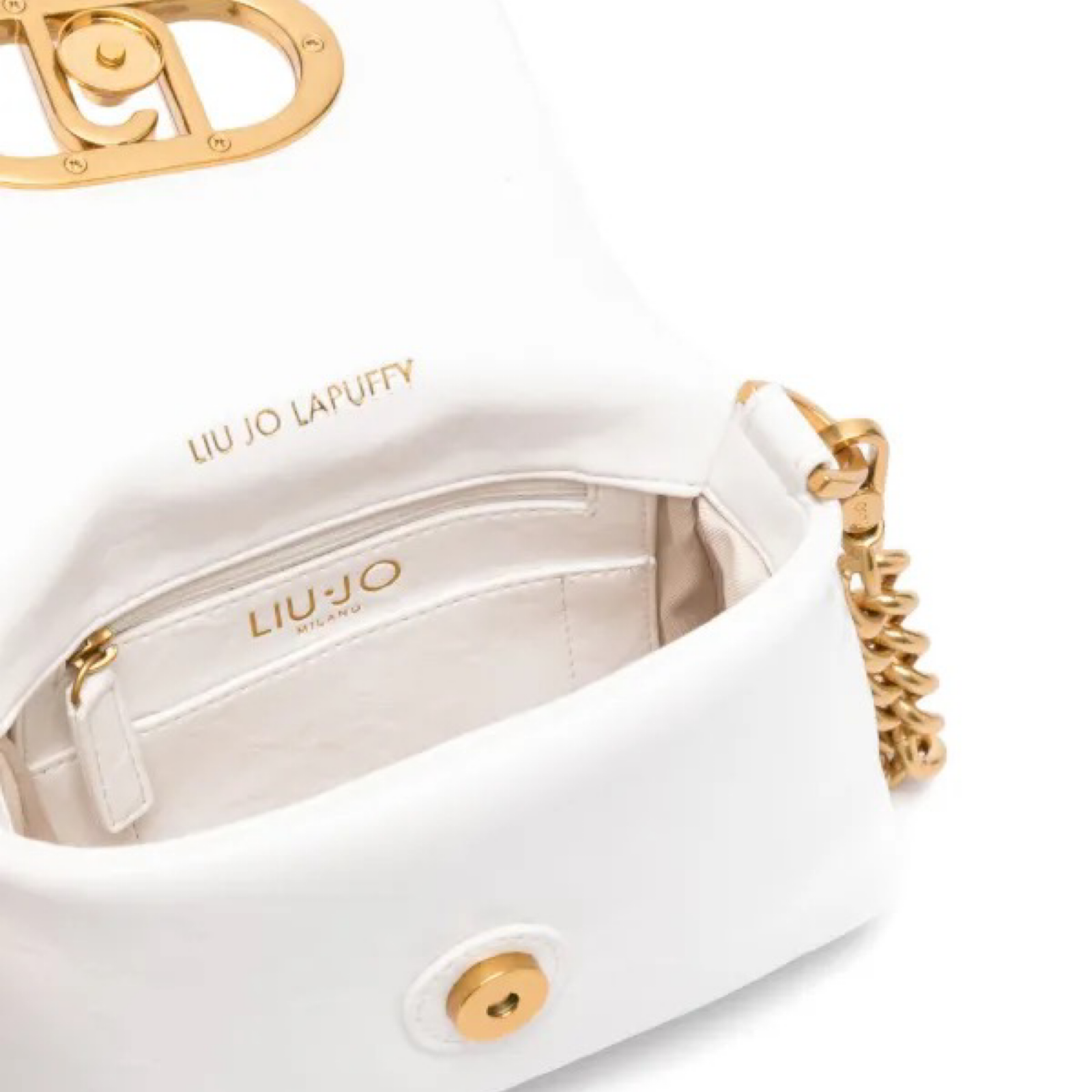 Дамска бяла чанта Liu Jo LaPuffy Women Shoulder Bag AA6269 E0953 Inside View