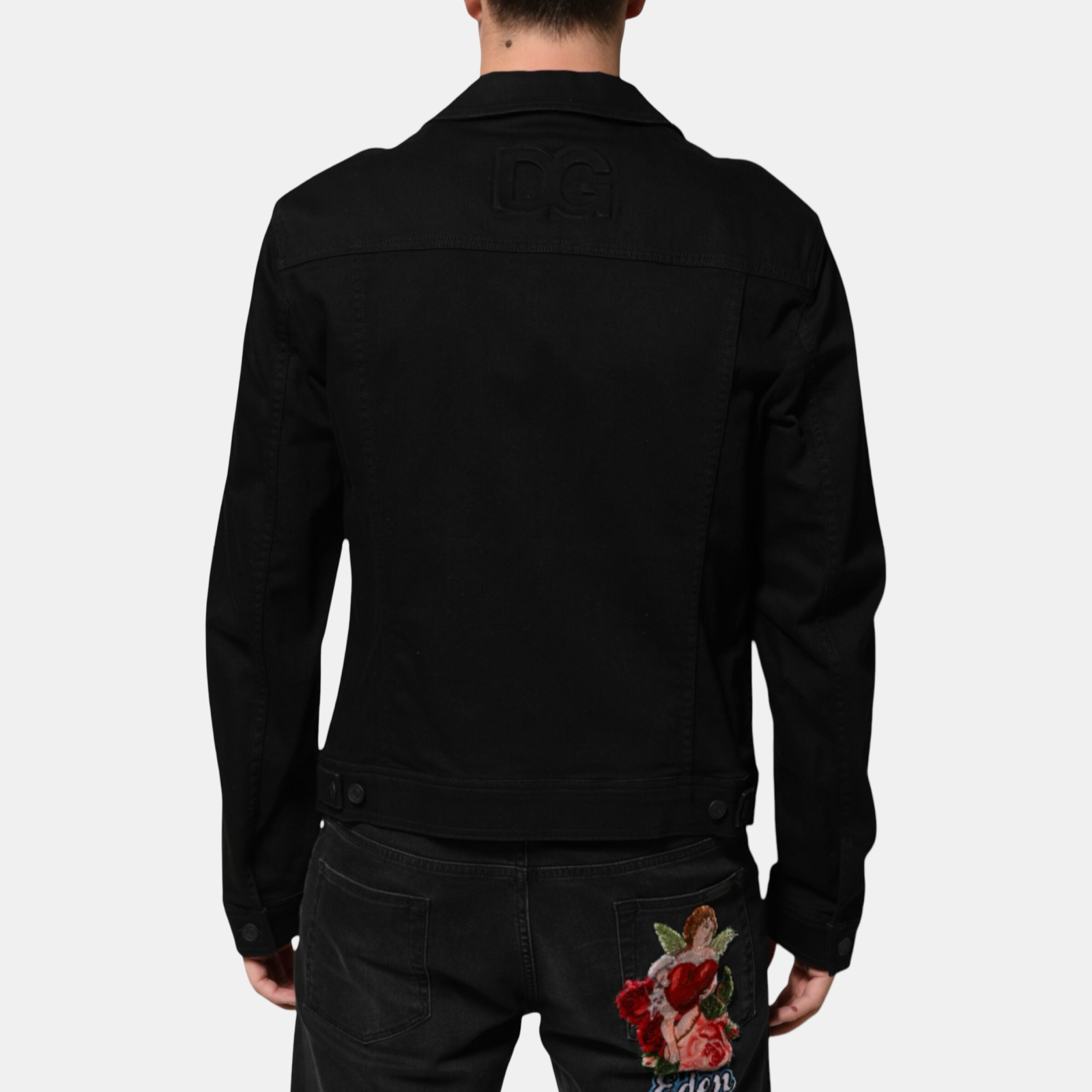 Dolce & Gabbana Men Denim Jacket Back View