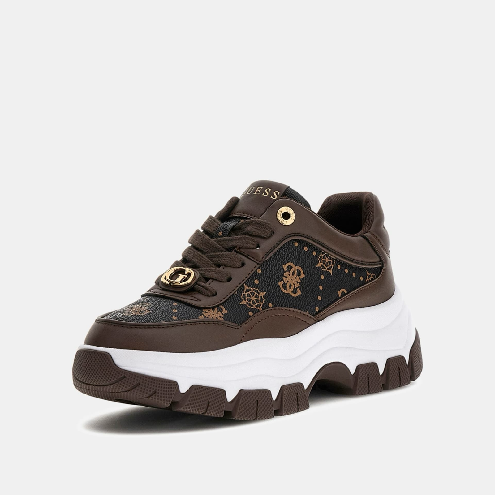 Дамски кафяви маратонки Guess Women Sneakers FLFBRT PEL12 Lateral View