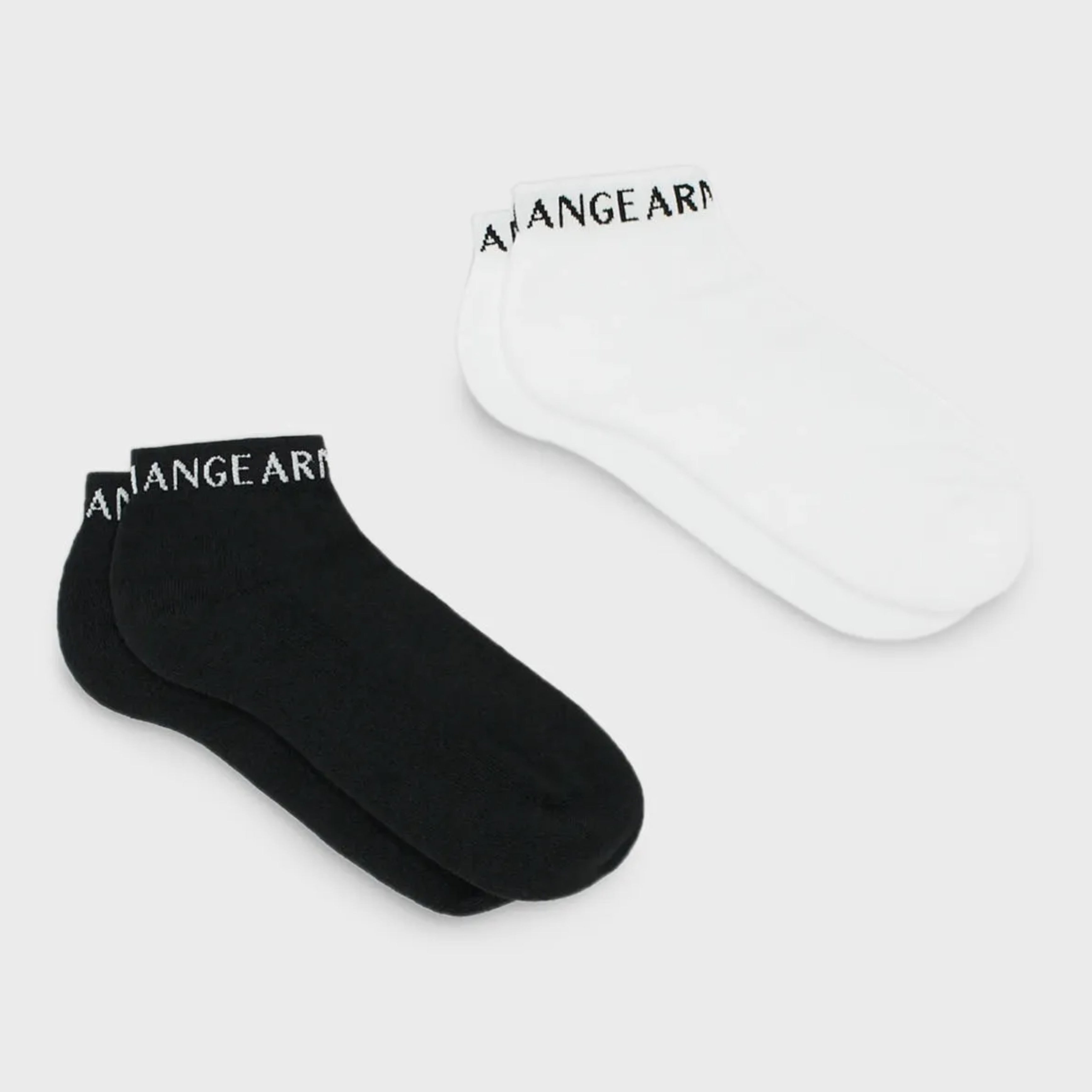 Мъжки къси чорапи 2 чифта в комплект бяло и черно Men’s socks Armani Exchange
956013 CC406 54510 top view