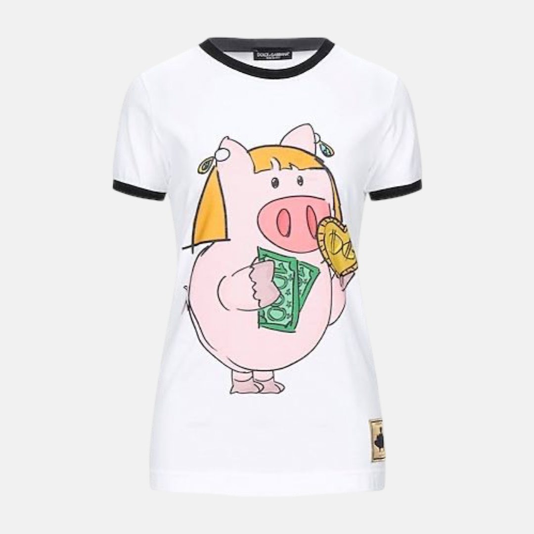 Дамска бяла тениска Dolce & Gabbana