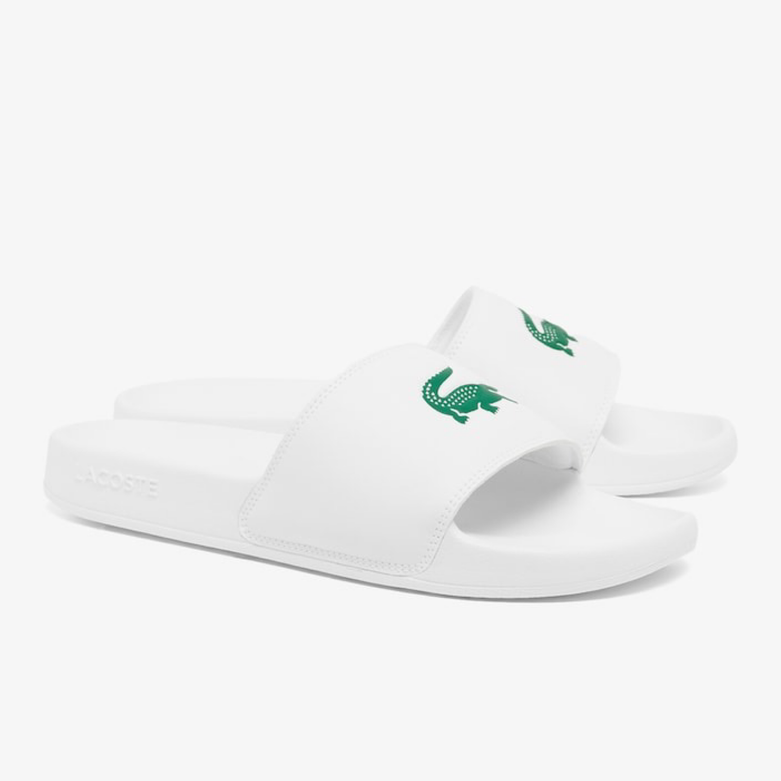 Мъжки бели чехли Lacoste Men Slippers 49CFA0042 Lateral View