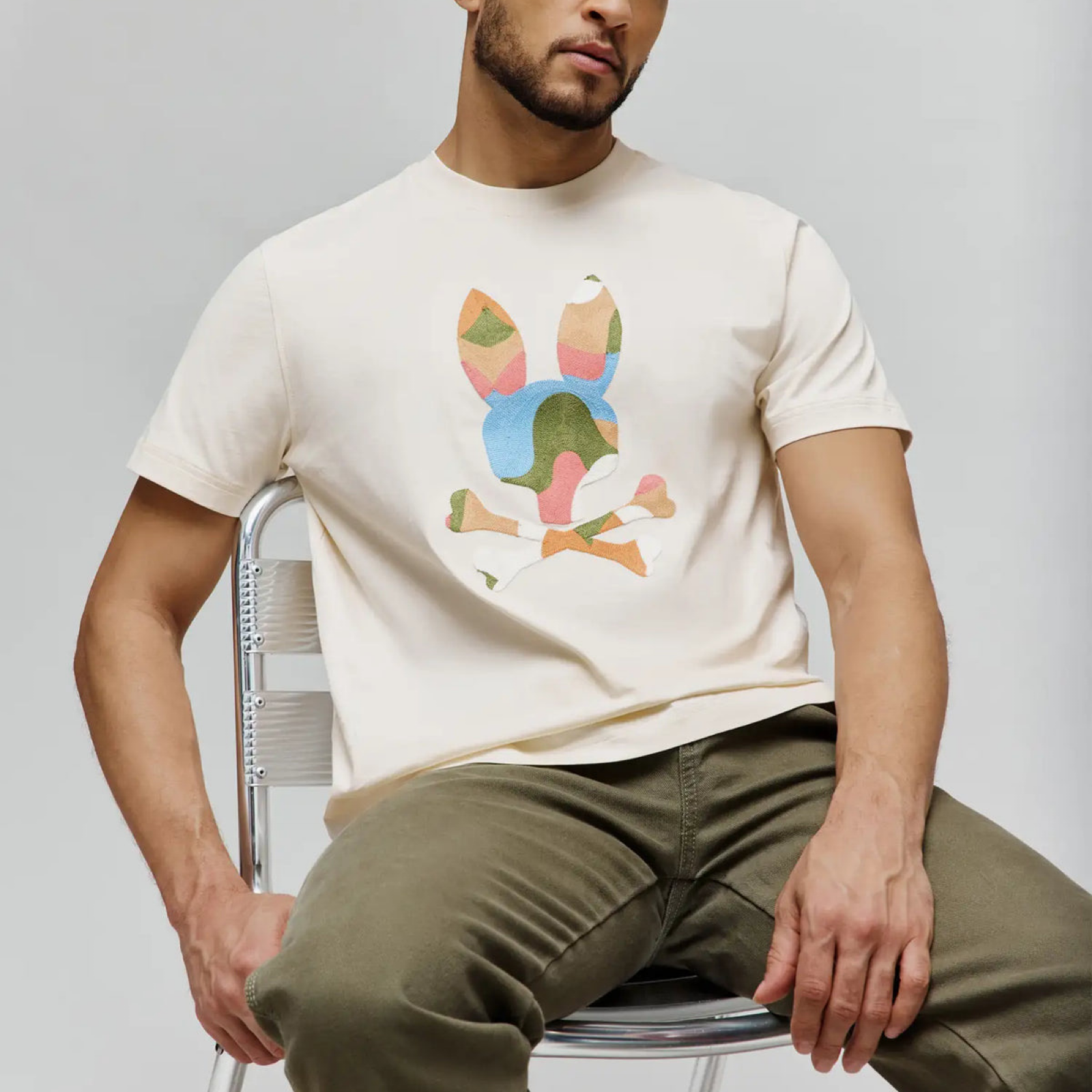 Мъжка тениска Psycho Bunny Men T-shirt MT0200250 250 Front View