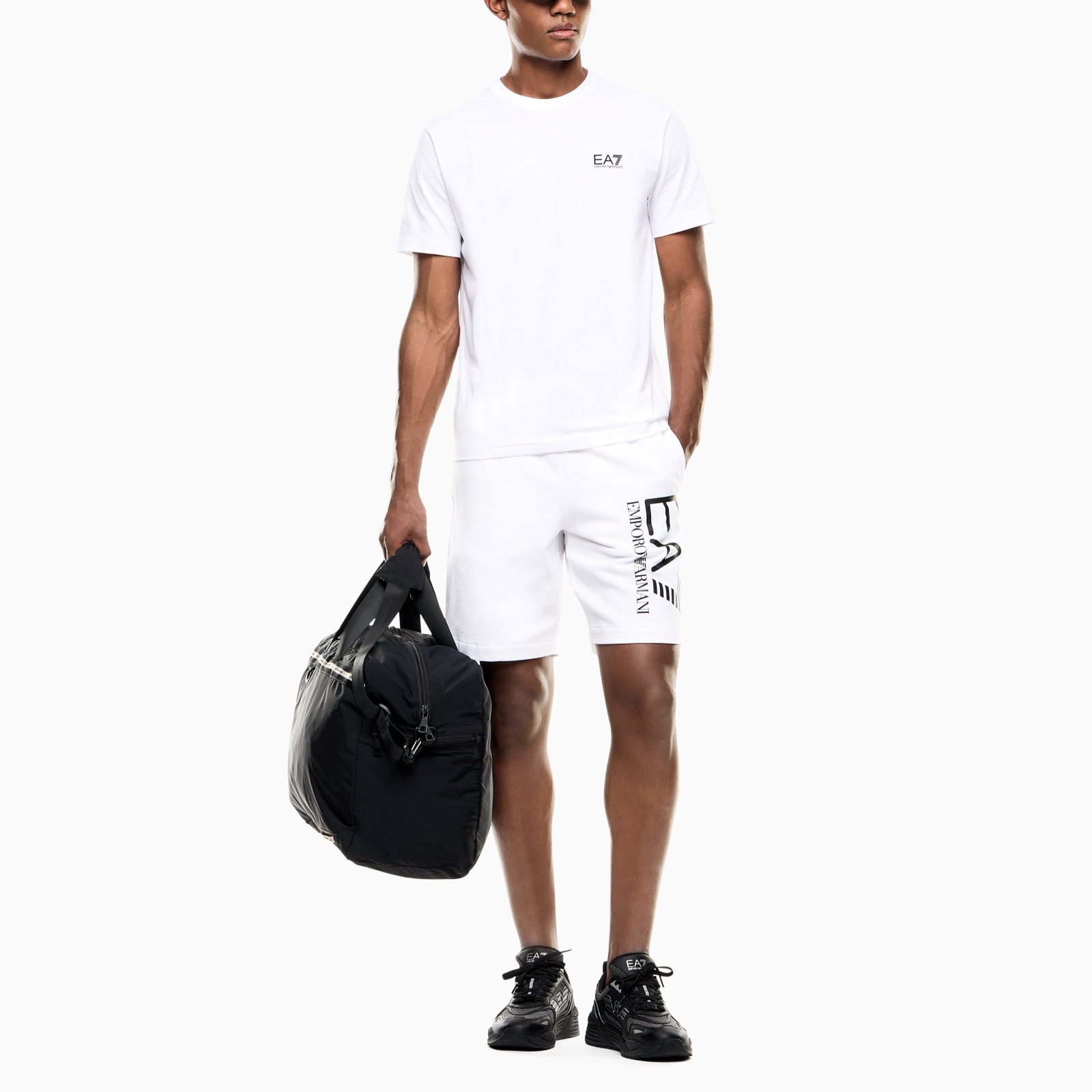 Мъжки бели къси панталони EA7 Emporio Armani Men Shorts 7M001414 AF22266 U0002 Front View