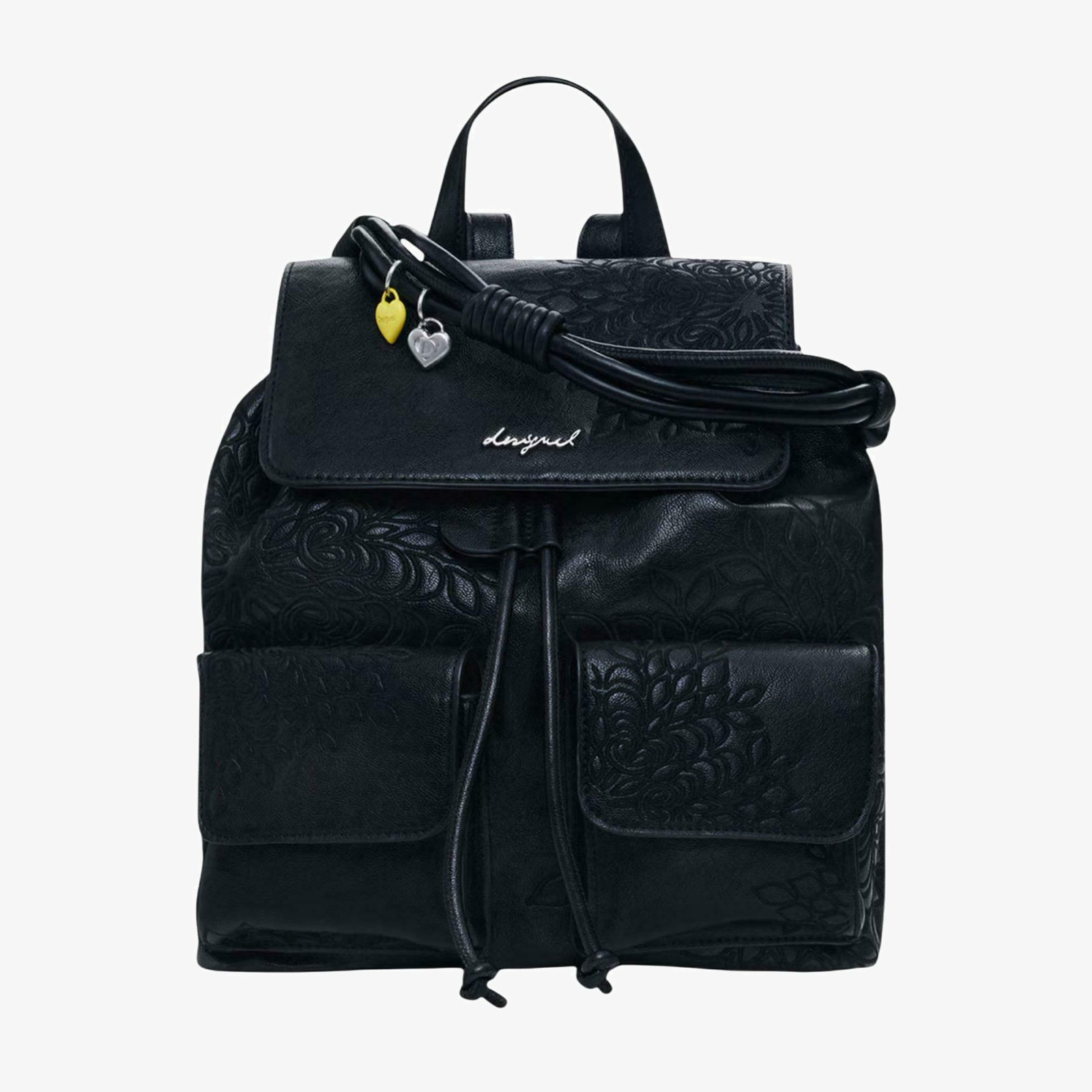 Дамска черна раница Desigual Women Rucksack 26SAKP35 2000U Front View