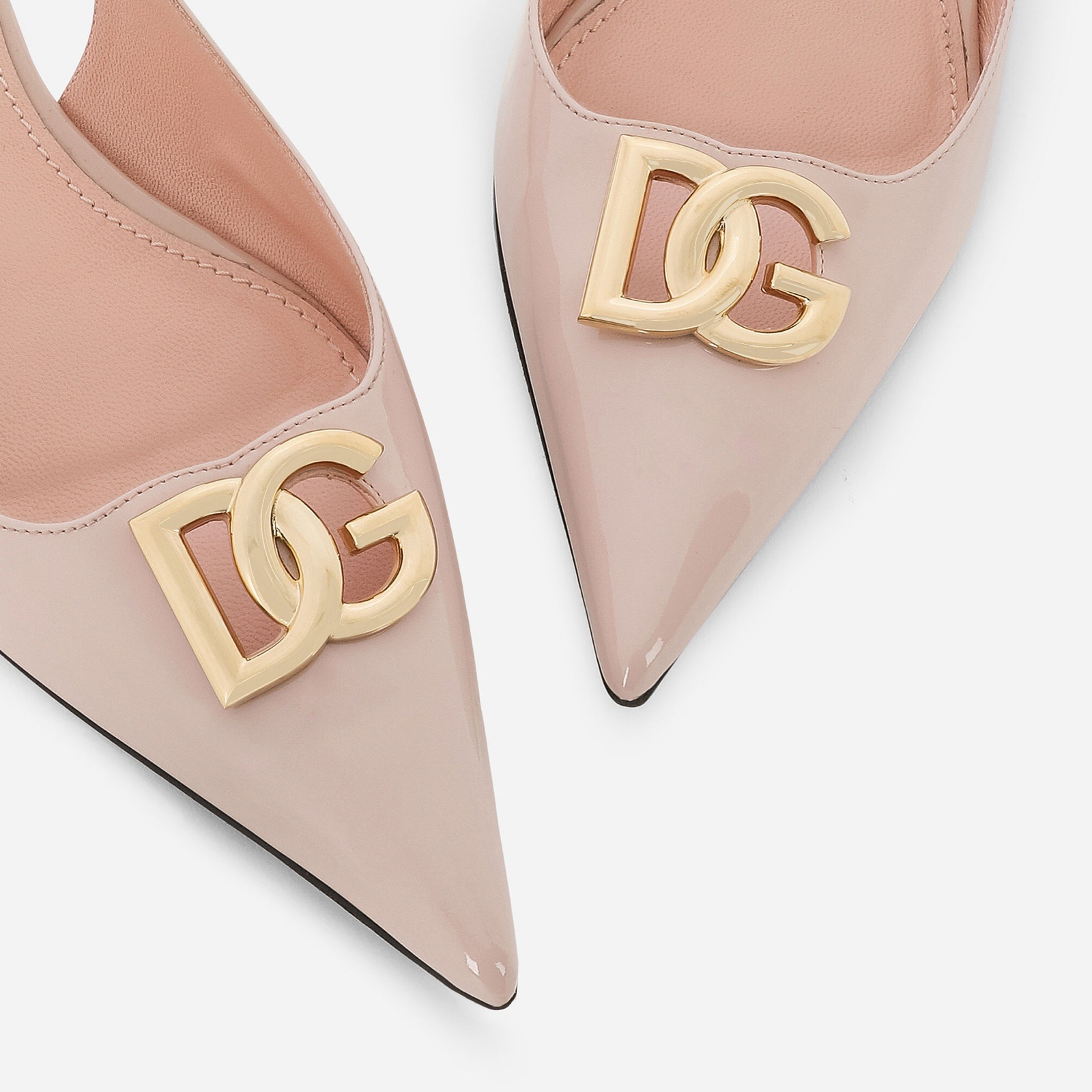 Dolce & Gabbana Polished Calfskin Slingbacks Close-Up