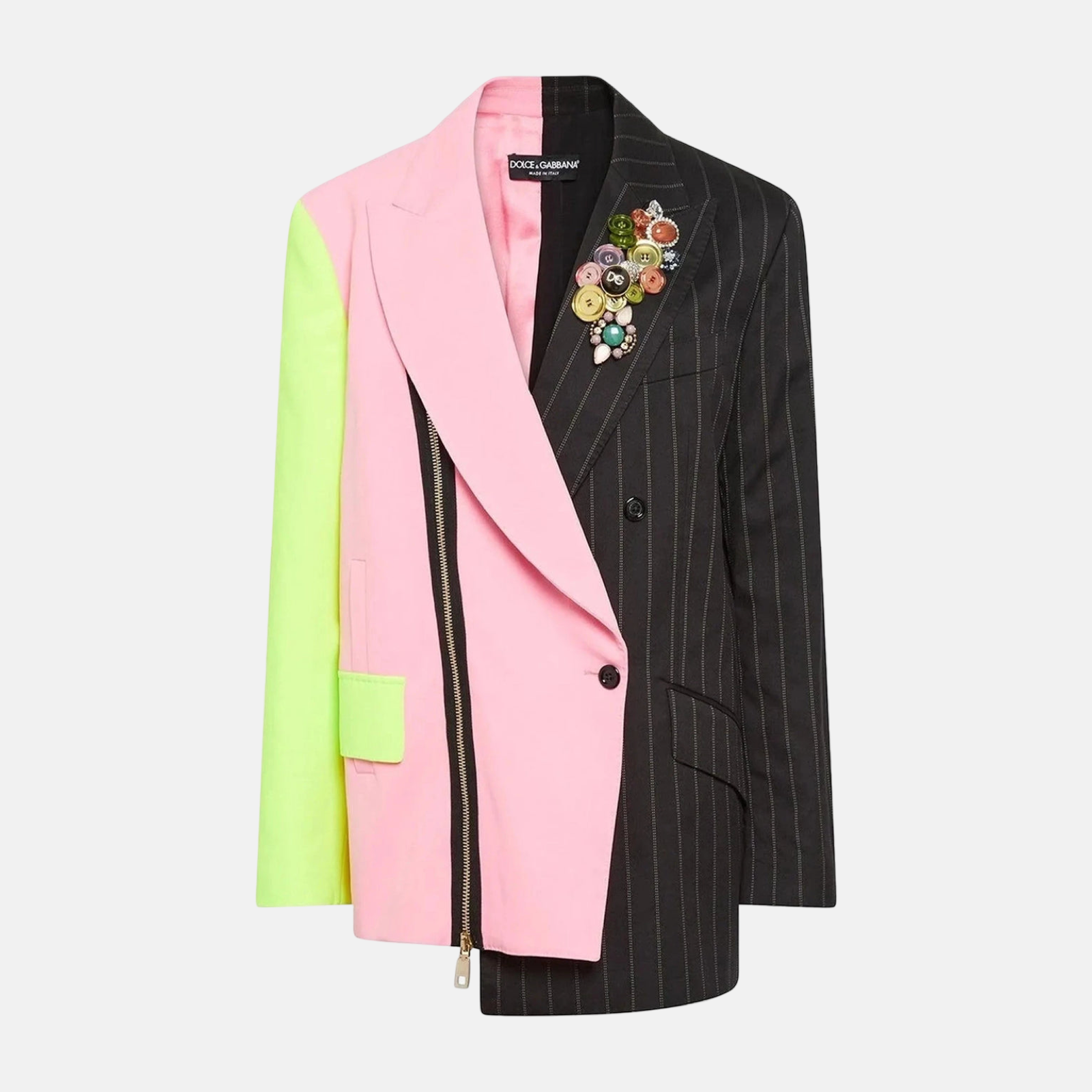 Дамско сако Dolce & Gabbana Double-Breasted Patchwork Women Blazer F29PEZ GDAI3 Front View
