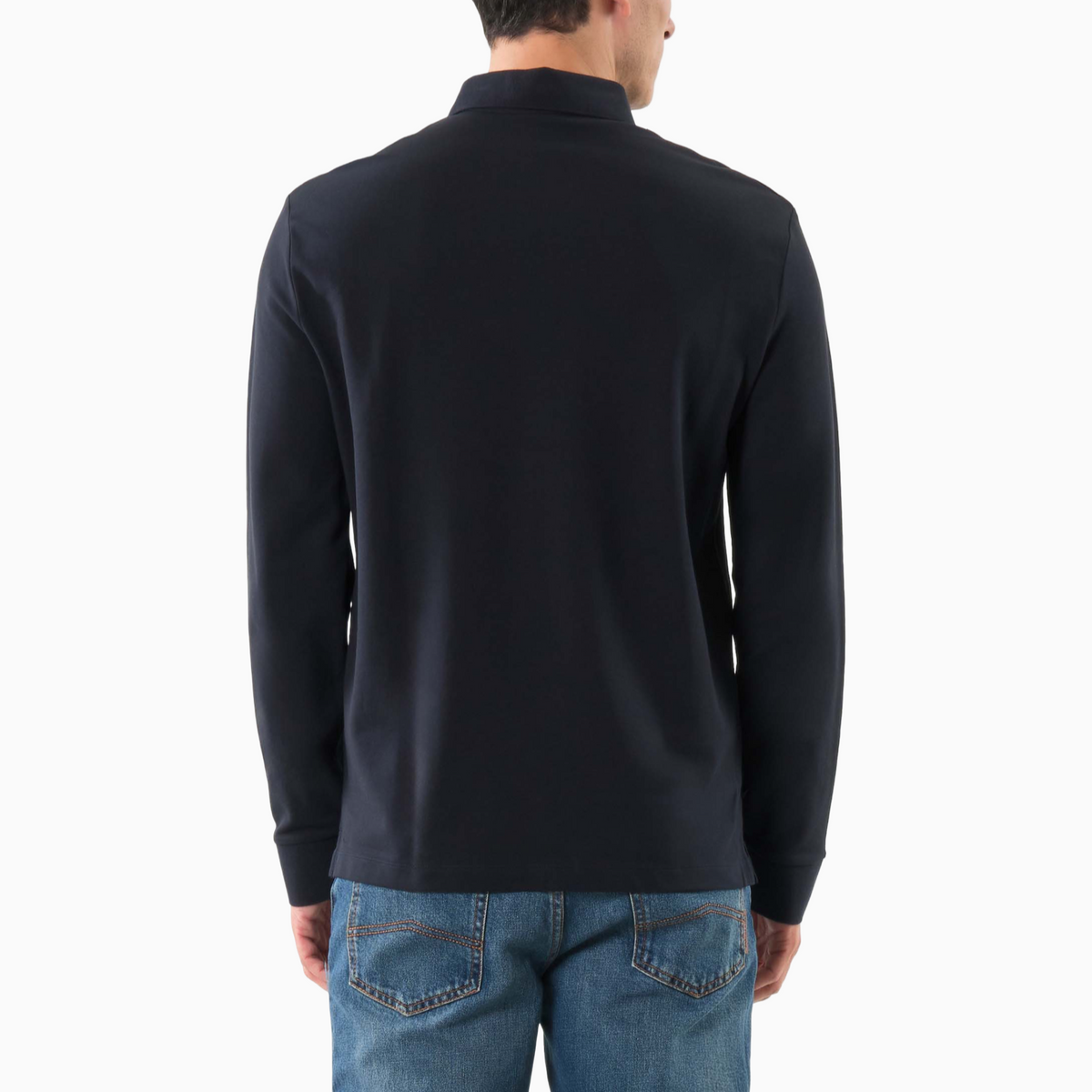 Мъжка поло блуза Armani Exchange Men Long Sleeve Polo XM001288 AF17321 UB101 Back View