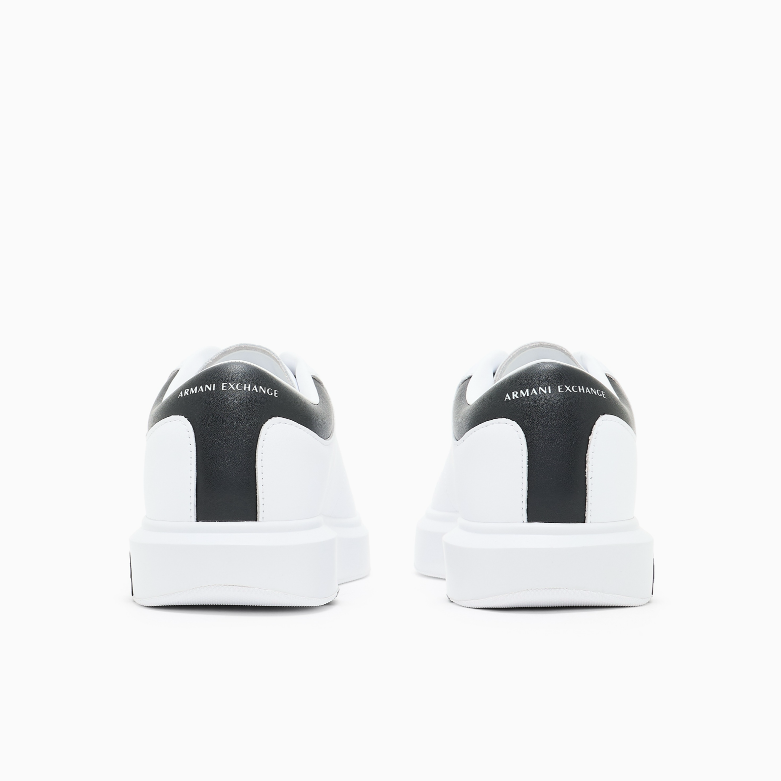 Мъжки бели кецове Armani Exchange Men Sneakers XUX123 XV534 K488 Heel View