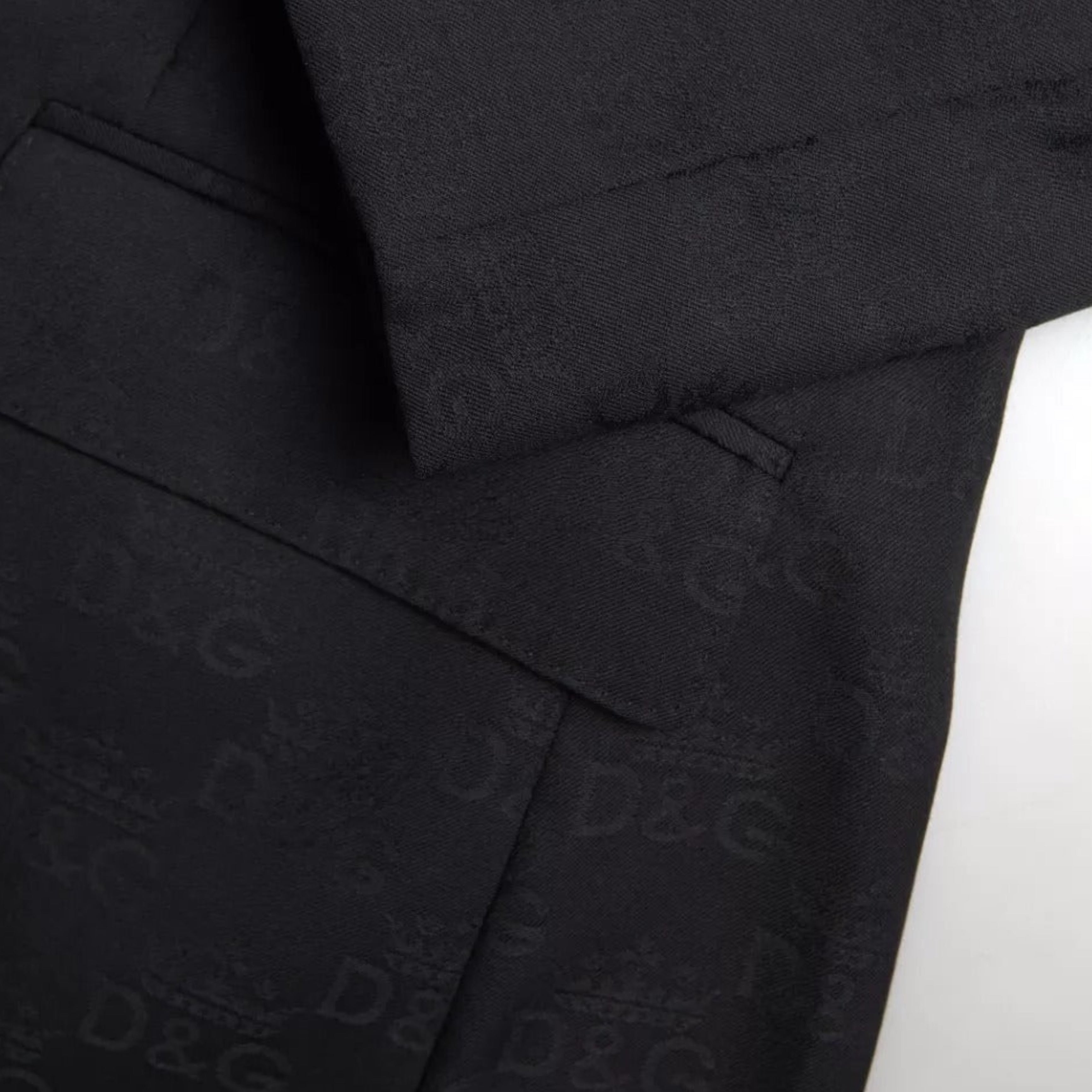 Дамско черно вълнено сако DOLCE & GABBANA Women’s Luxury Black Wool Blazer