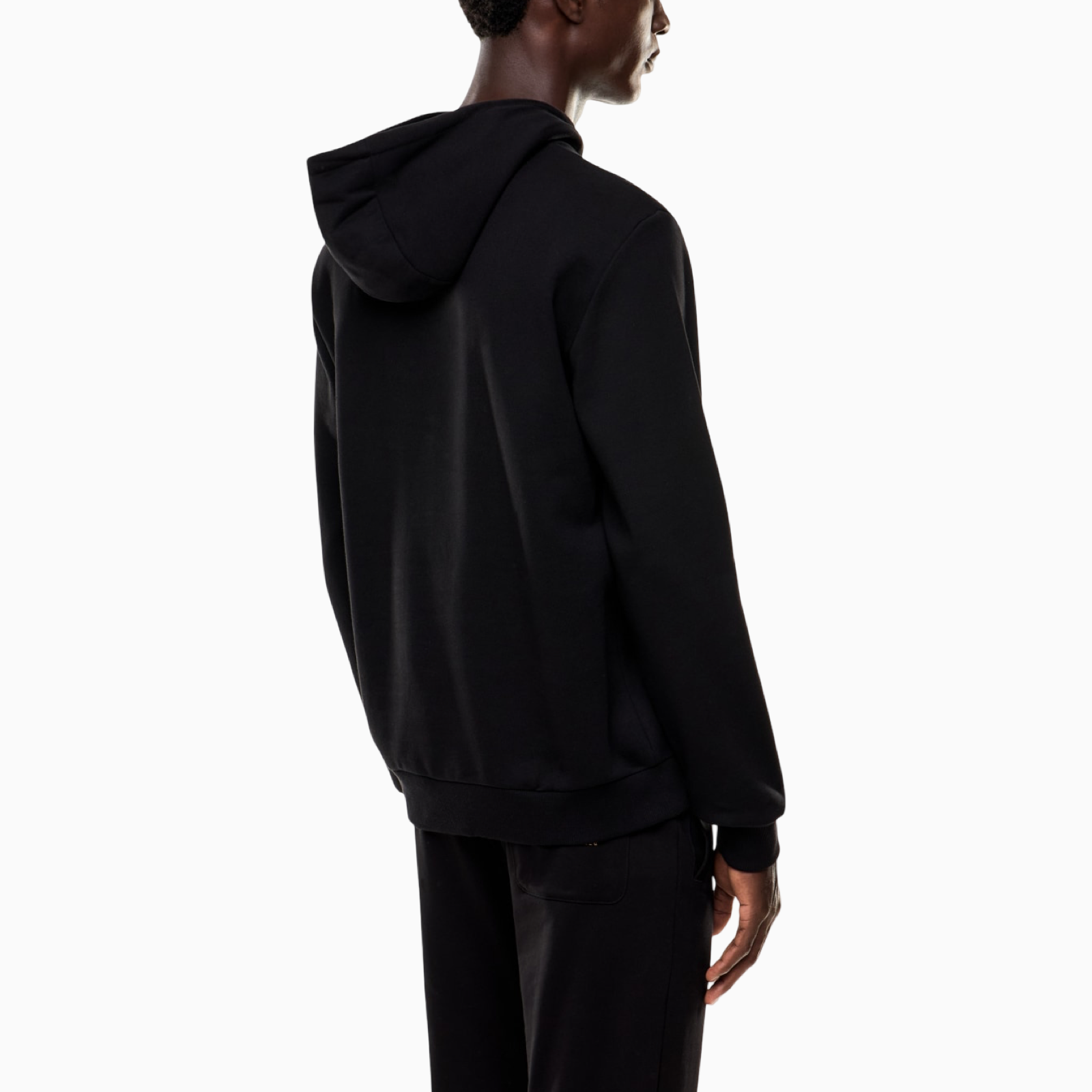 Мъжко черно худи EA7 Emporio Armani Men Hooded Sweatshirt 7M001190 AF17787 Back View
