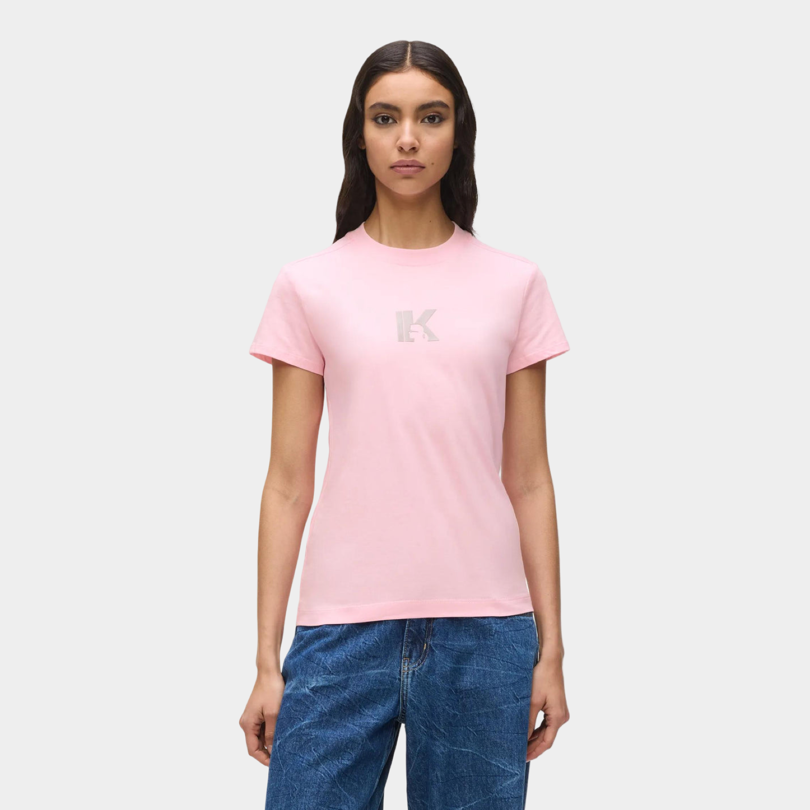 Дамска розова тениска Karl Lagerfeld Jeans Women T-shirt B2W17064 1IF Front View