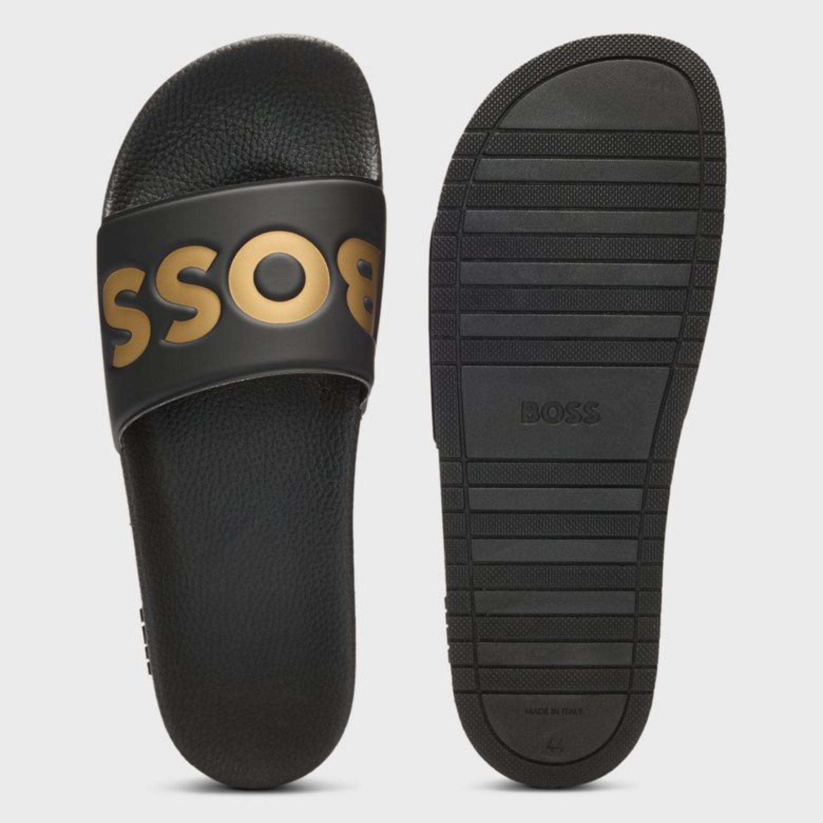 Мъжки черни чехли Boss Men Slippers 50536835 007 Top View