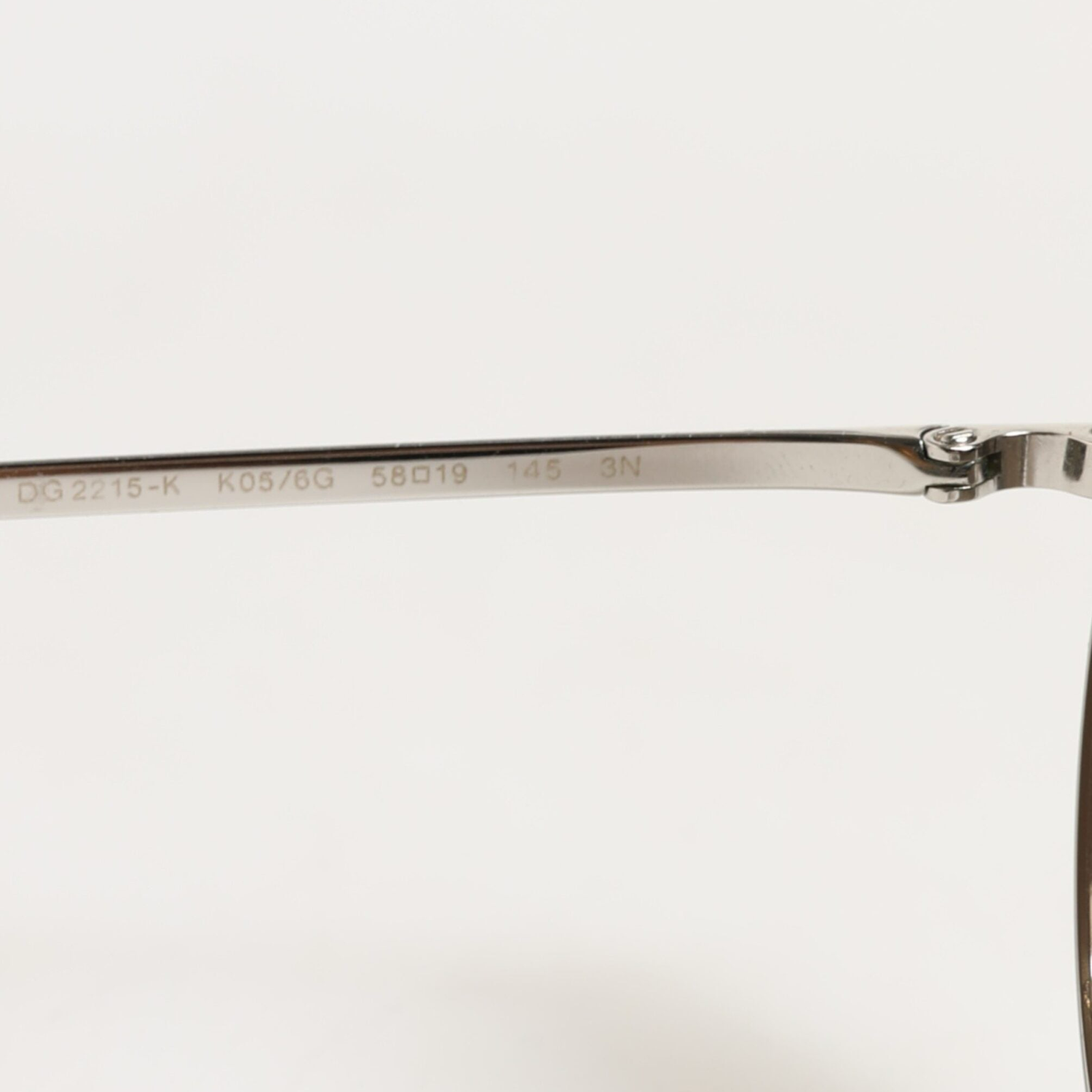Dolce & Gabbana Silver Metal Round Shades Sunglasses