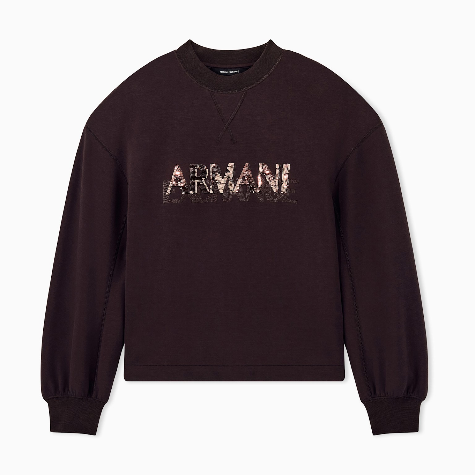 Дамски кафяв суичър Armani Exchange Women Sweatshirt XW002397 AF13397 U6032 Front View
