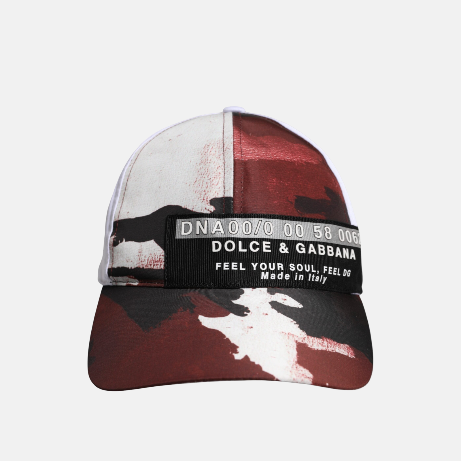 Dolce & Gabbana Camouflage Print 6 Panels Baseball Cap Front View