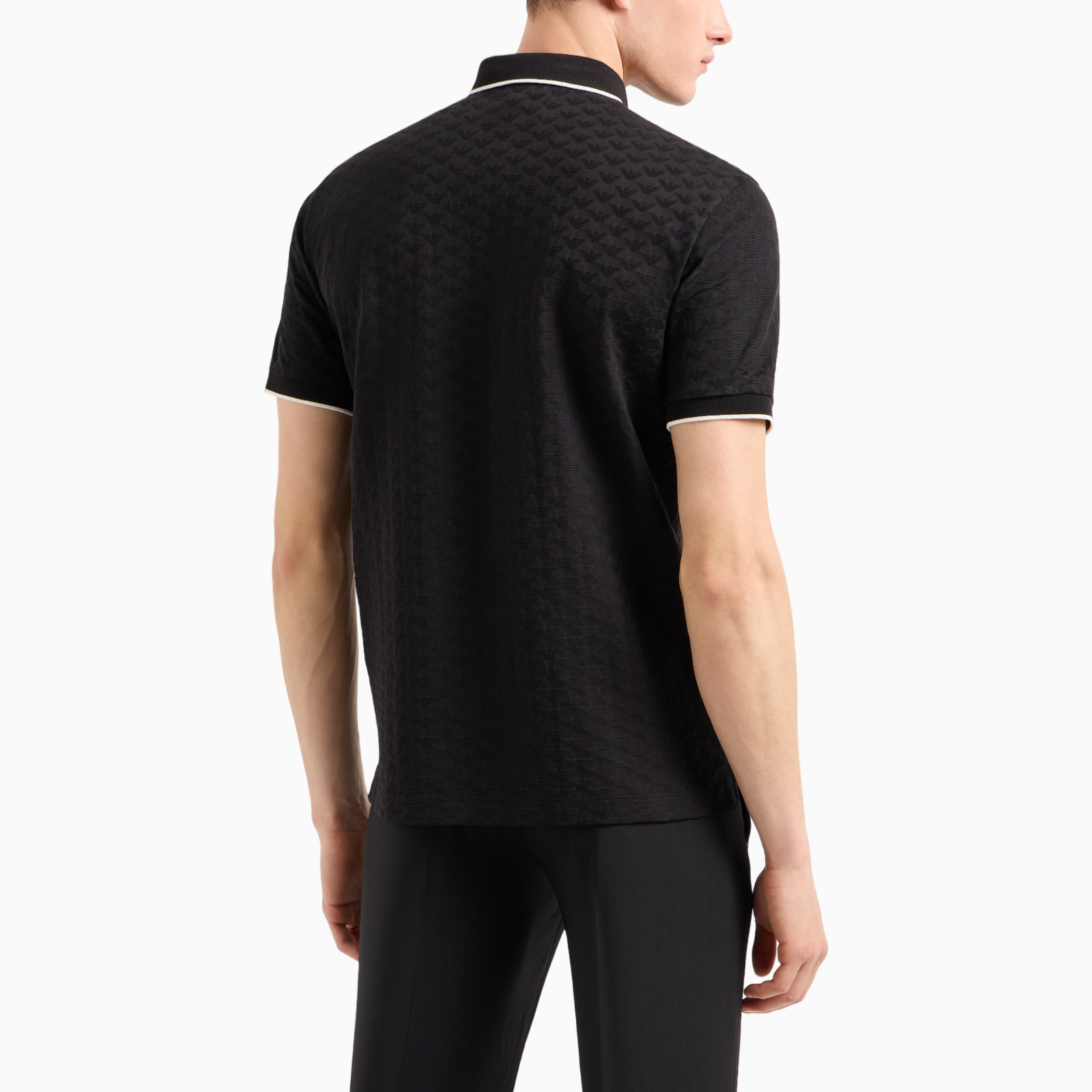 Мъжка поло тениска Emporio Armani 8N1FP0 1JHWZ 0999 Back View