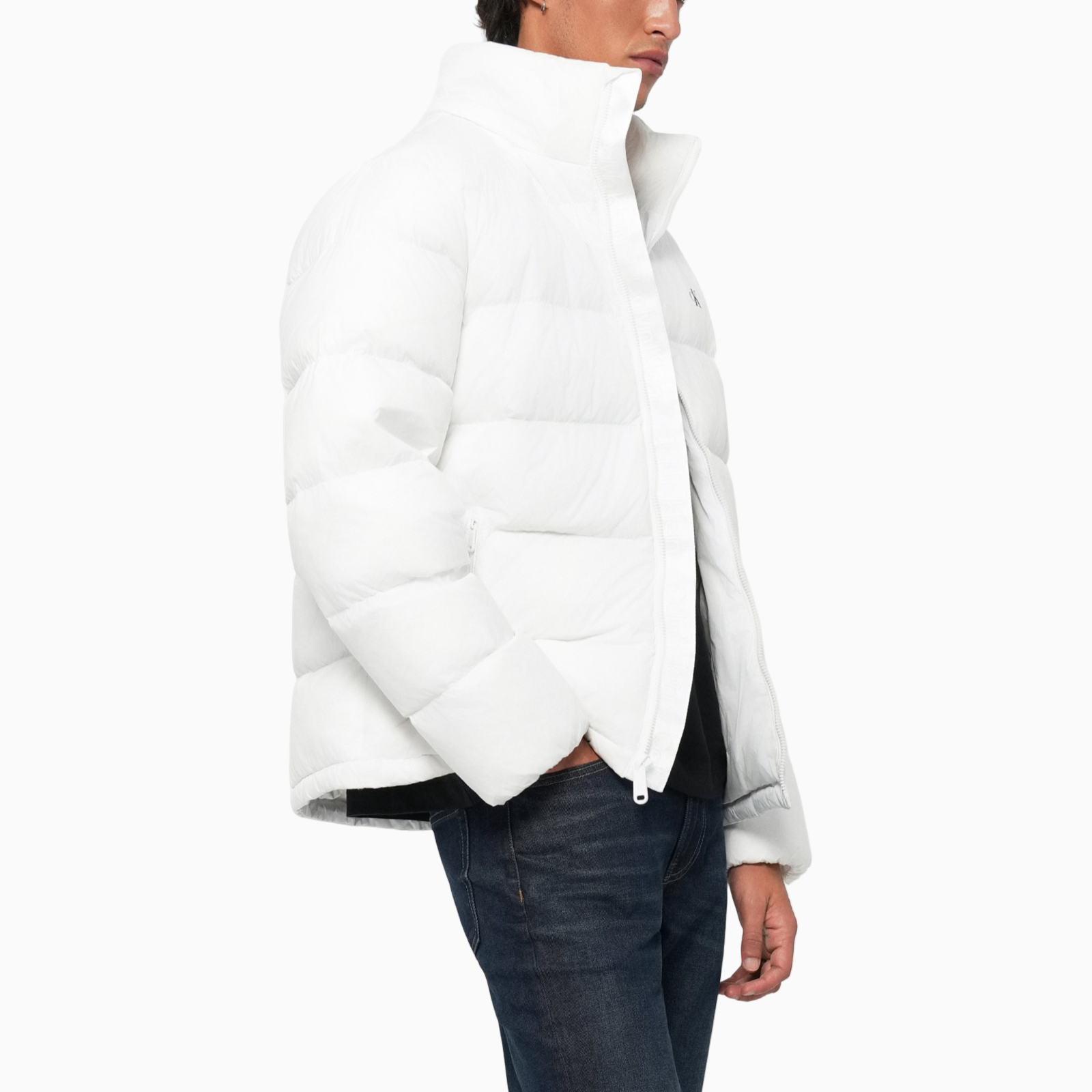 Мъжко бяло зимно яке Calvin Klein Jeans LV04RC518G Side View