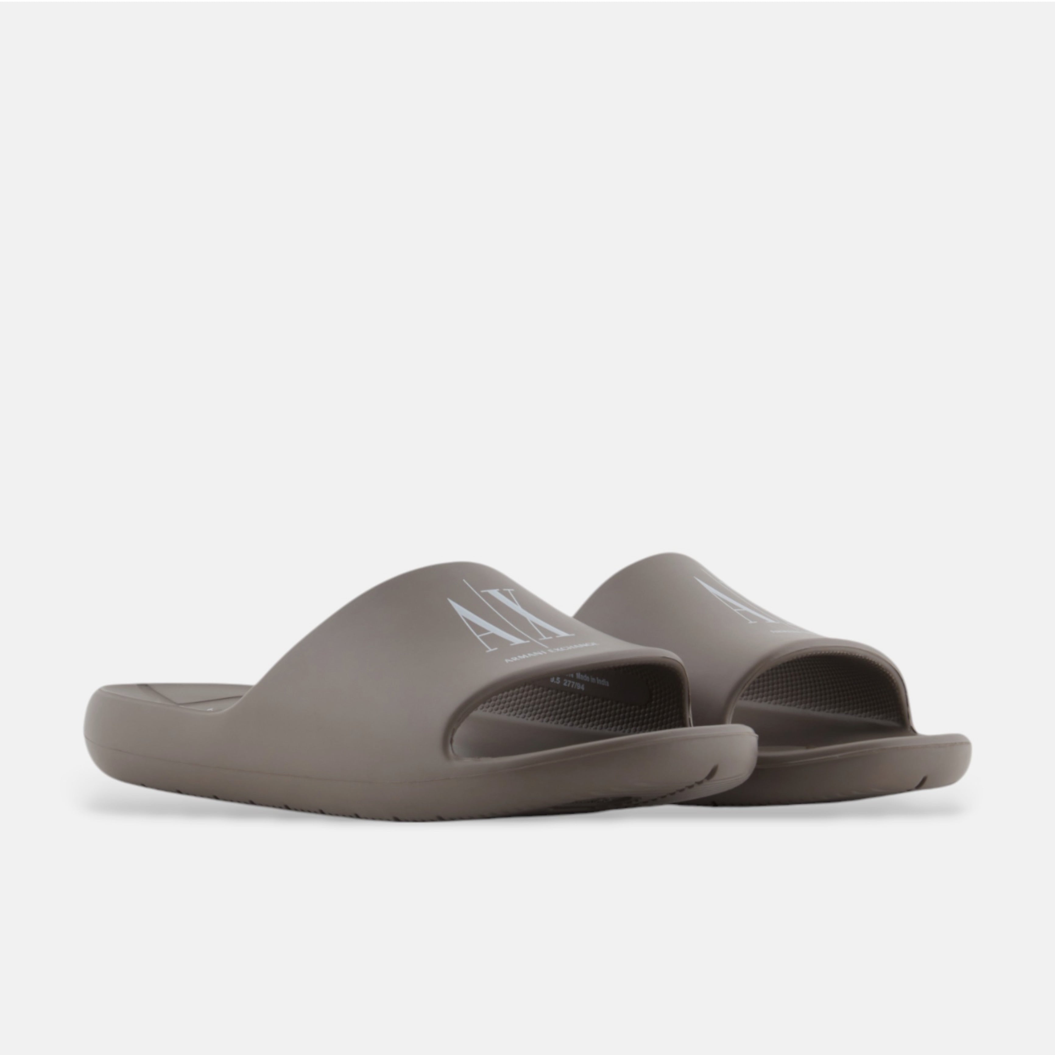 Мъжки чехли джапанки Armani Exchange Men’s slippers Armani Exchange XUP012 XV675 U670 Taupe + Off white Front Angled view