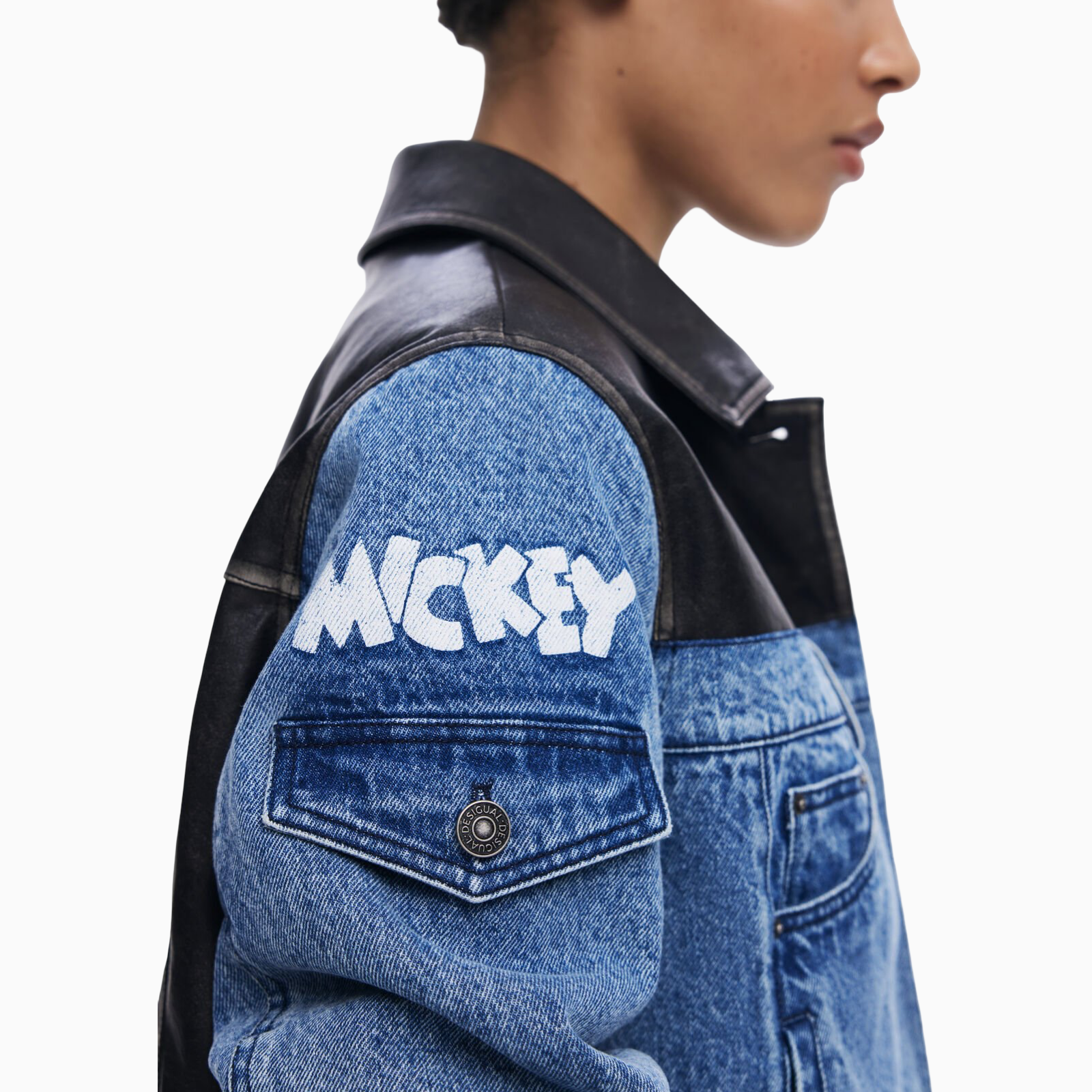 Дамско дънково яке Desigual Women Denim Jacket 25WWED16 Side View