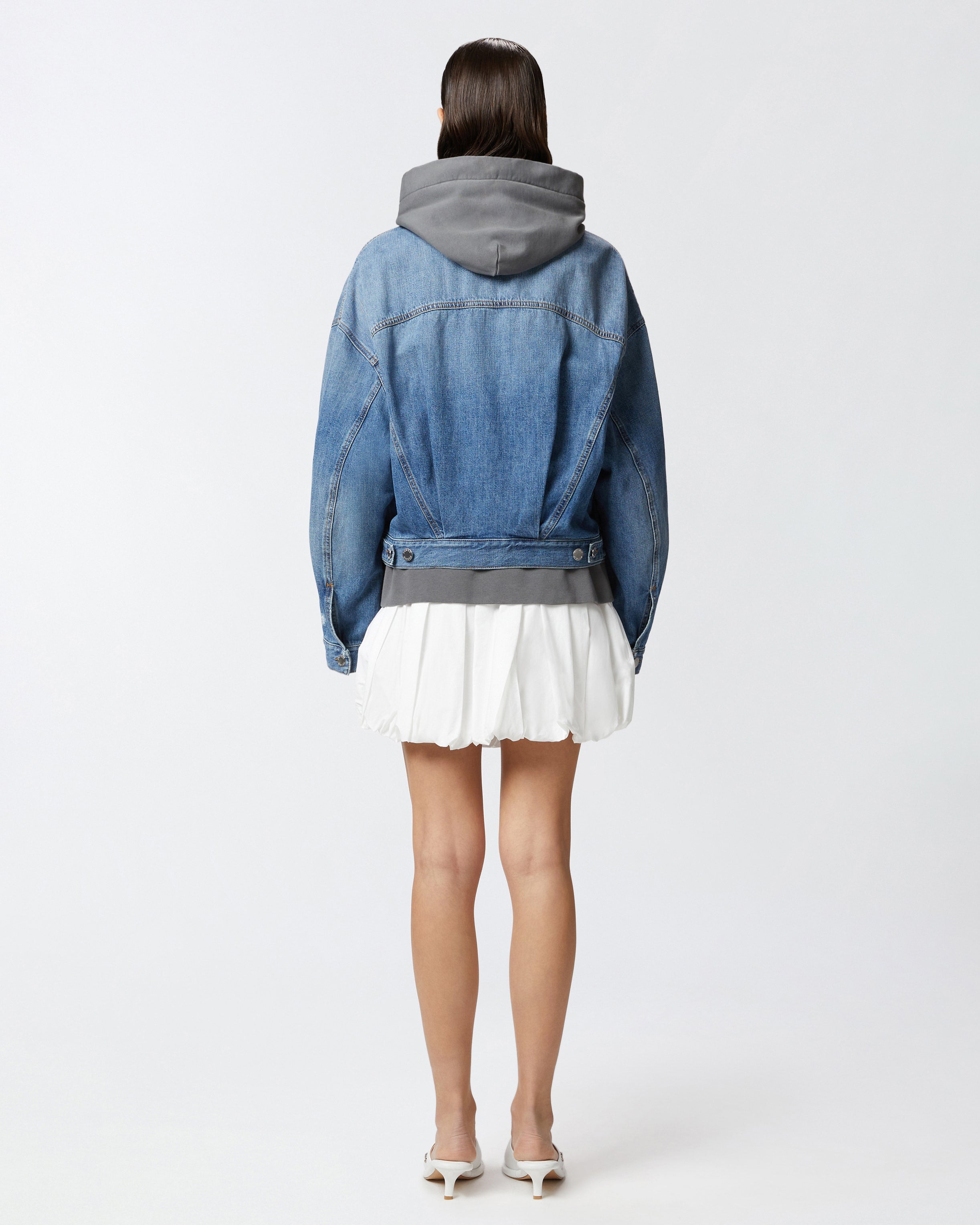 Дамско дънково яке Women’s denim jacket PINKO 104644A2E1PJF lifestyle view 3