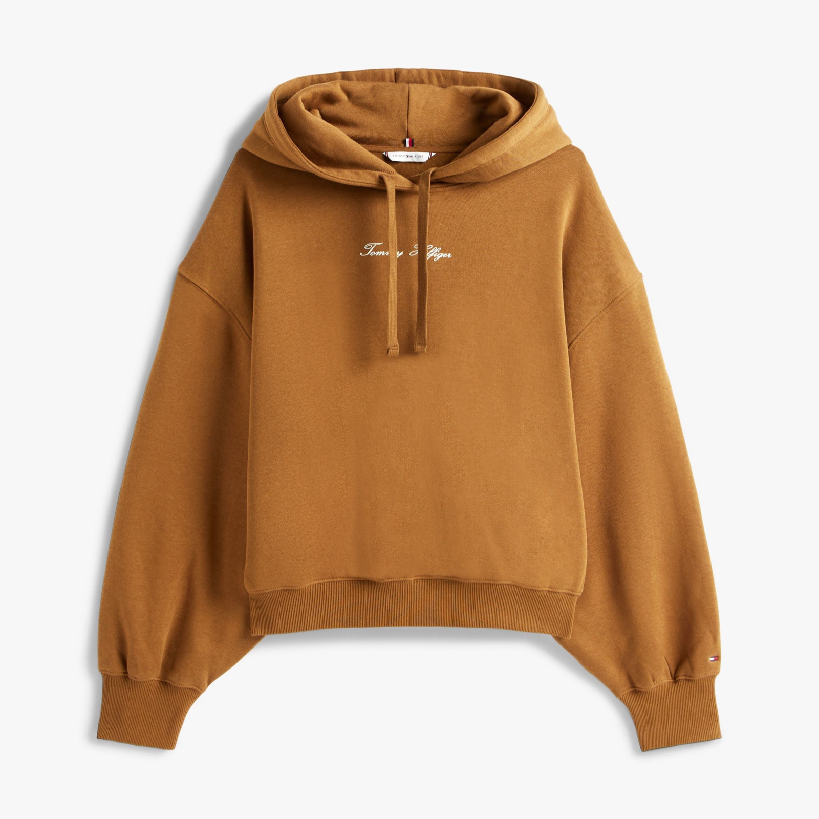 Дамски кафяво худи Tommy Hilfiger Women Hoodie WW0WW47459 Front View