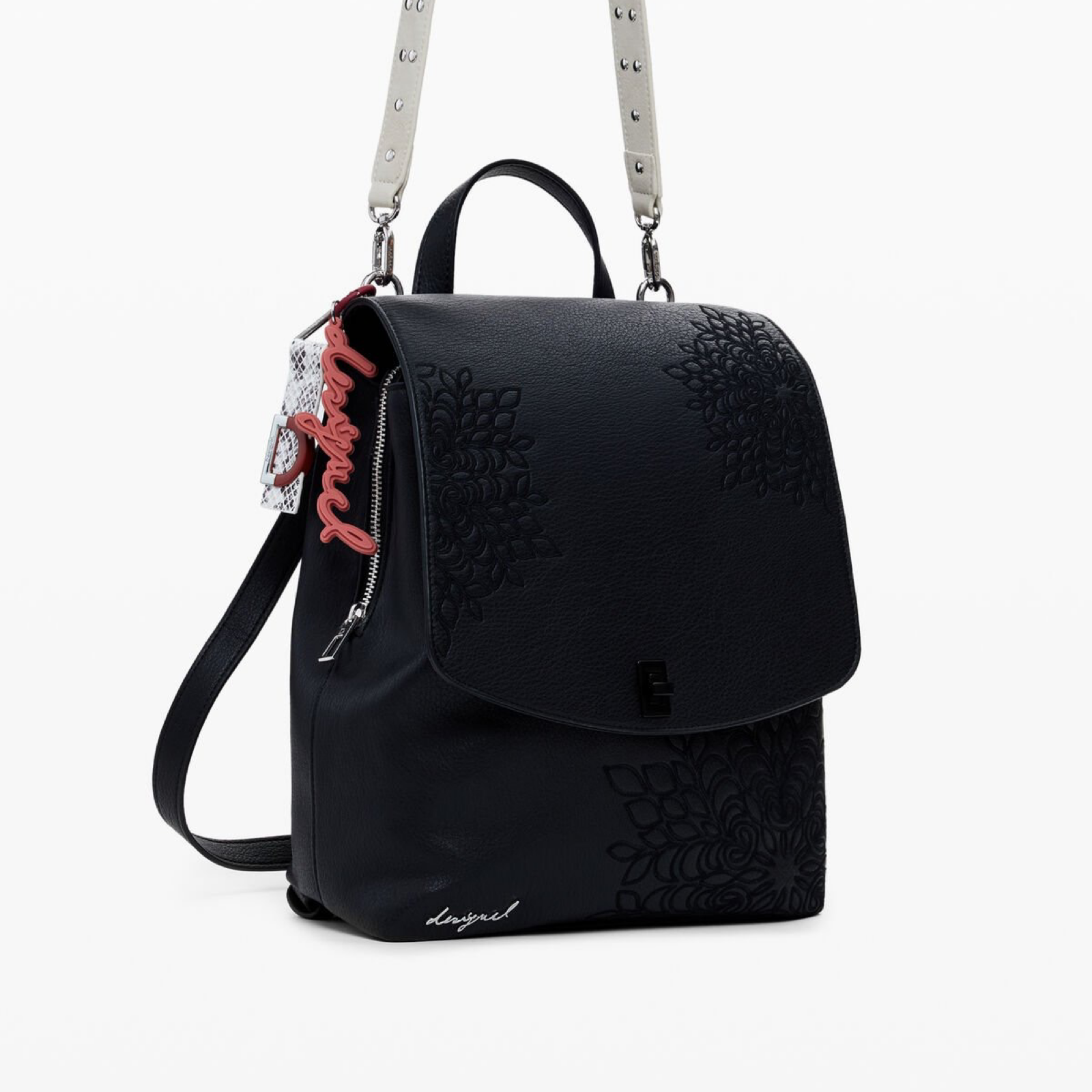 Дамска черна раница Desigual Rucksack 25WAKP19 Side View