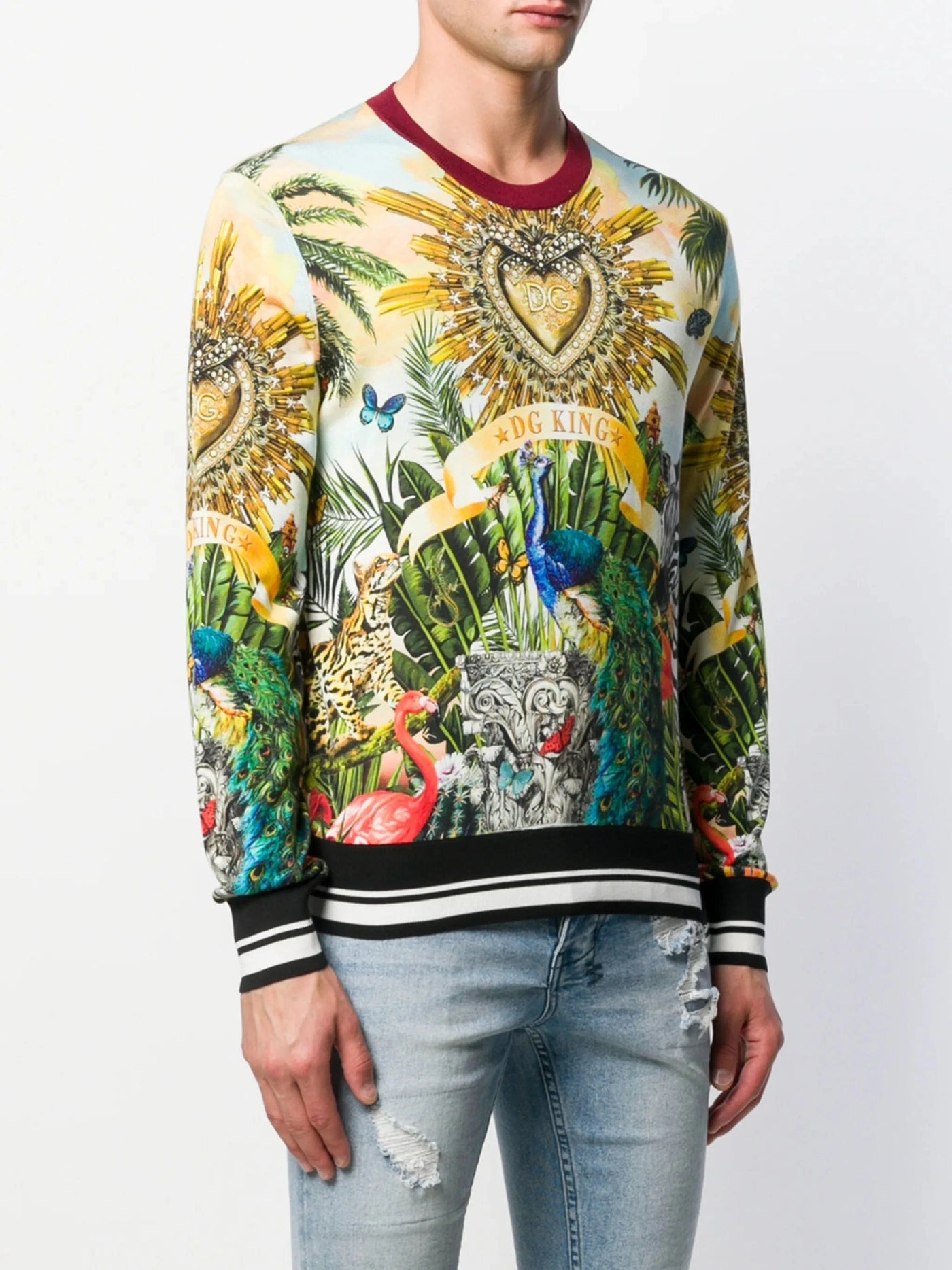 Мъжки копринен пуловер Men’s luxury silk sweater DOLCE & GABBANA GX550T JAHFH