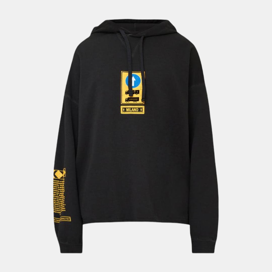 Мъжко черно худи Dolce & Gabbana Oversized Men Hoodie