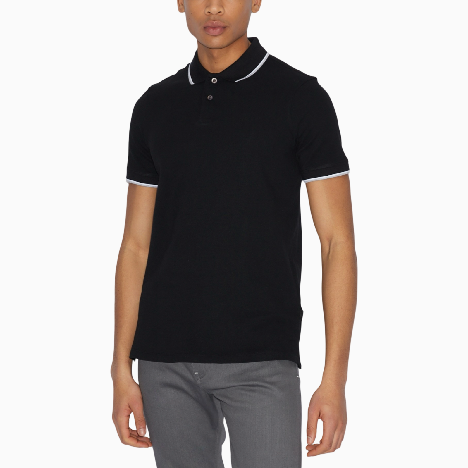 Мъжка черна поло тениска Armani Exchange 8NZF75 Z8M5Z 62AA