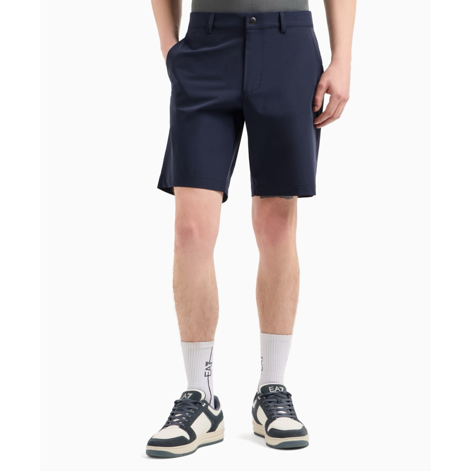 Мъжки сини къси панталони EA7 Emporio Armani Ventus7 7M000194 AF14589 Front